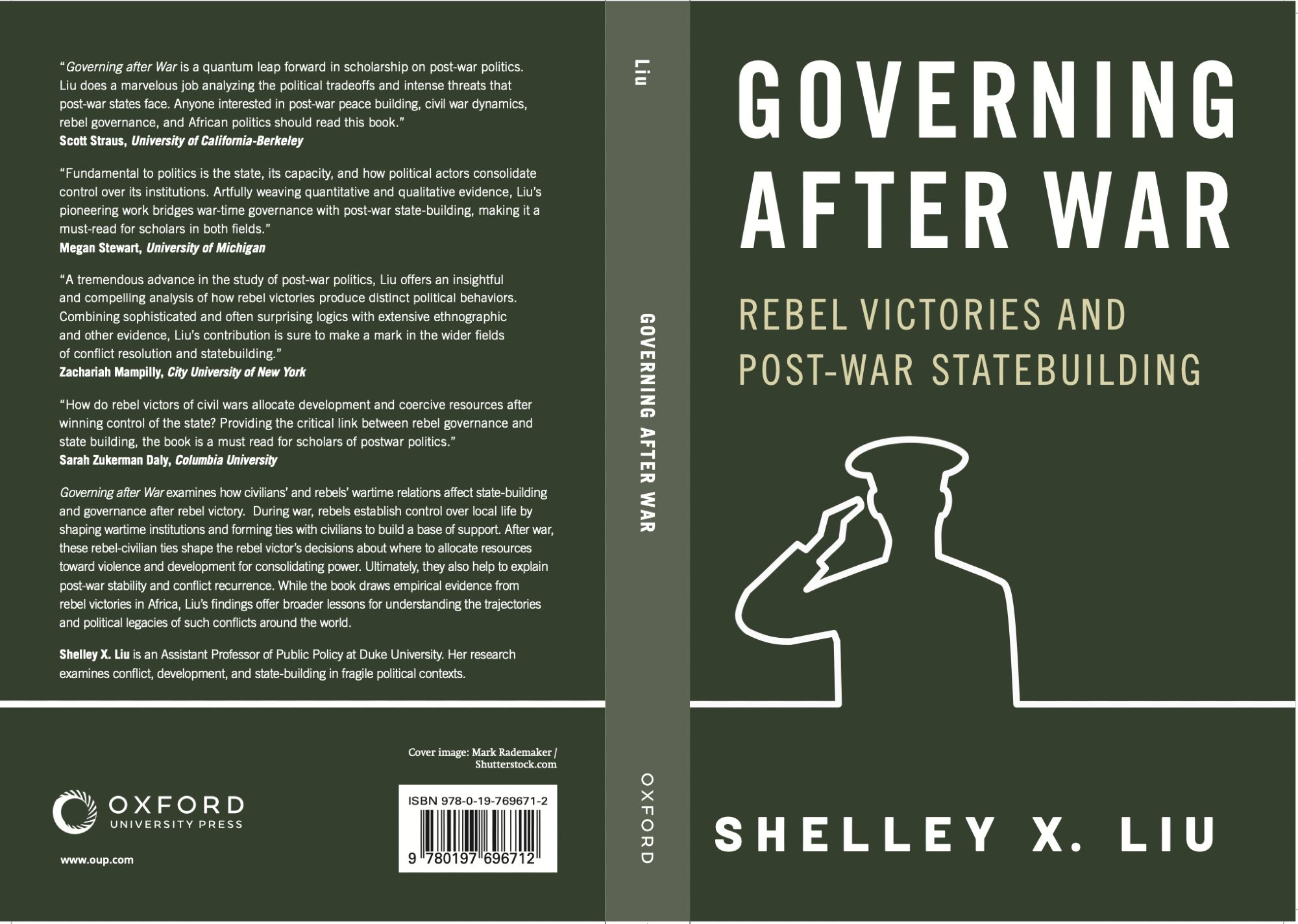 Book cover for "Governing After War: Rebel Victories and Post-war Statebuilding" by Shelley X. Liu, published by Oxford University Press.