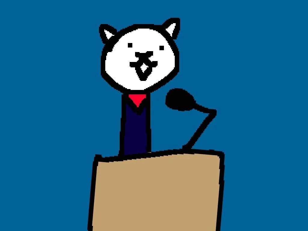 It Being Drawing Of Nyanko President Battle Cat