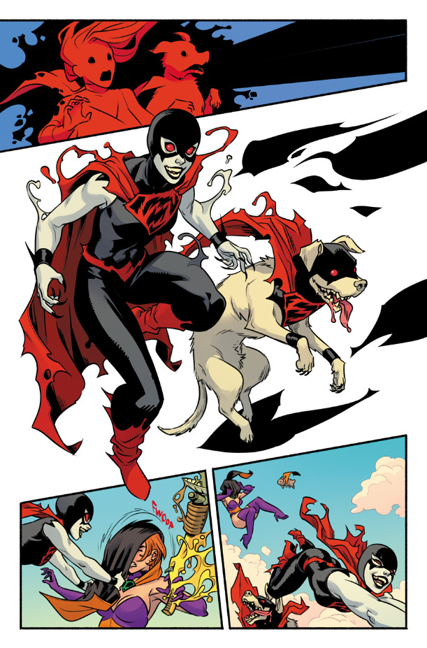 Supergirl 3 comic page where Lesla turns Supergirl into Satan Girl.