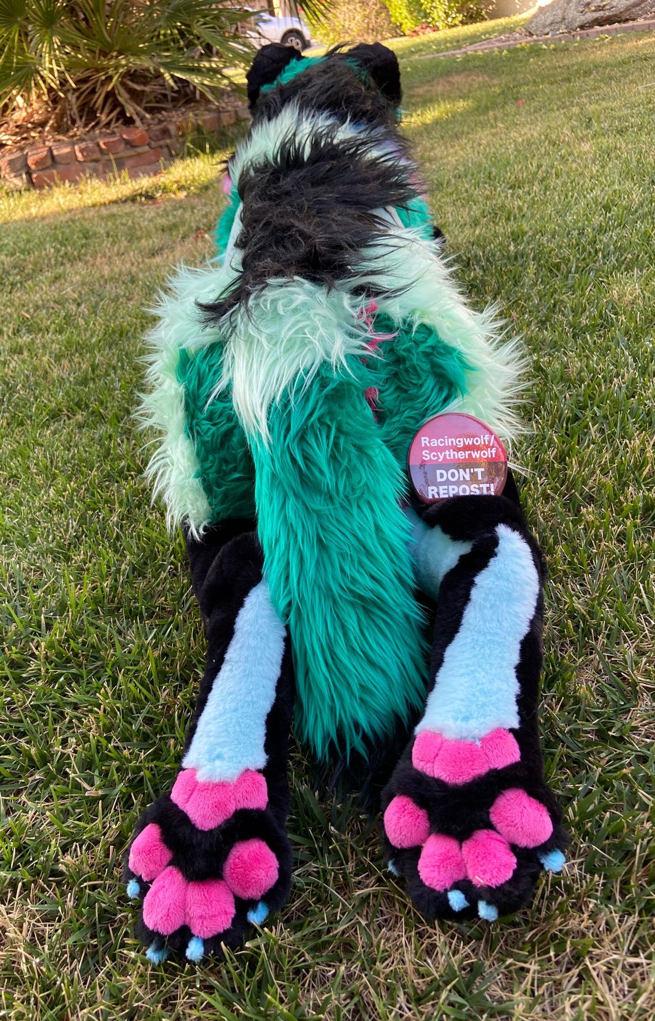 Sparklewolf plush back paws