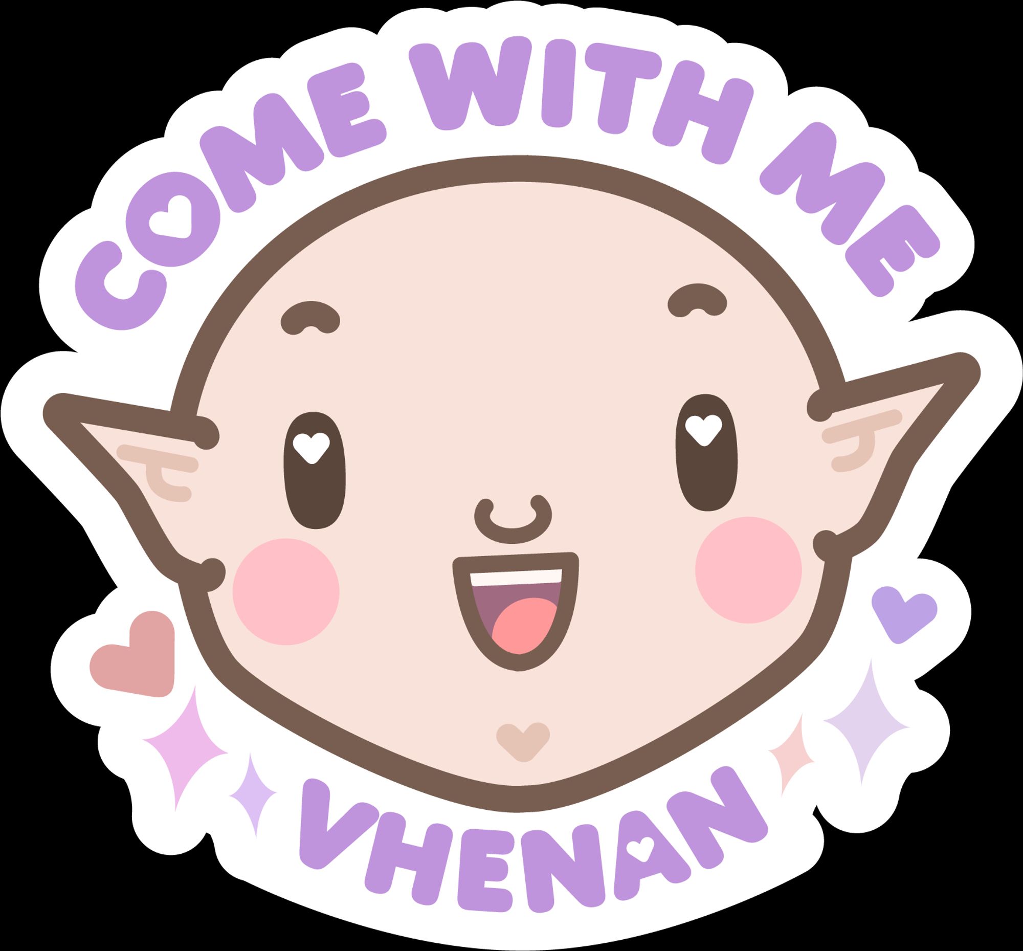 sticker of solas saying "come with me vhenan"