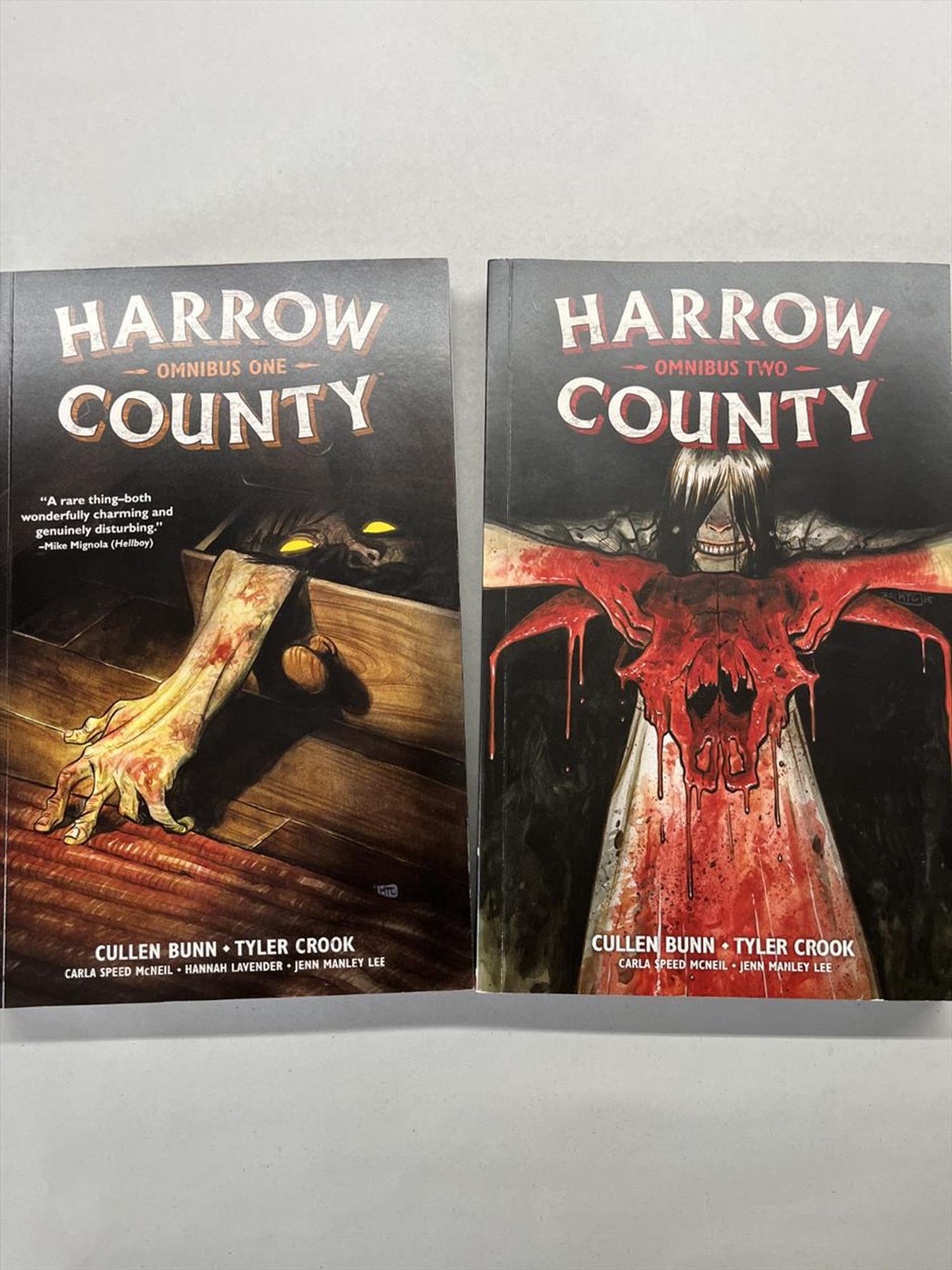 The Harrow County omnibus volume 1 & 2 are available. They contain all the Harrow County stories, except the Tales from Harrow County.