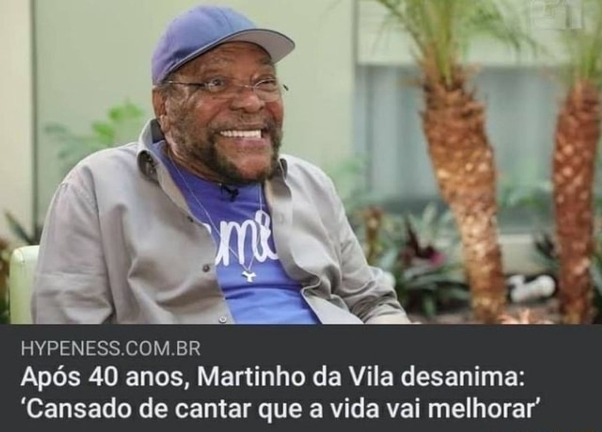 após 40 anos Martinho da Vila desanima: cansado de cantar que a vida vai melhorar