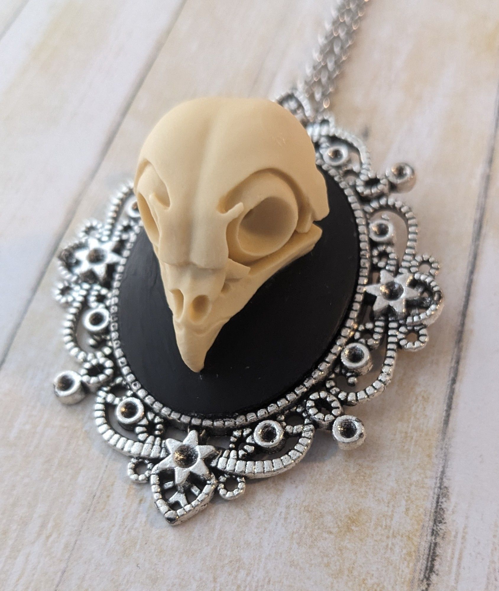 owl skull necklace