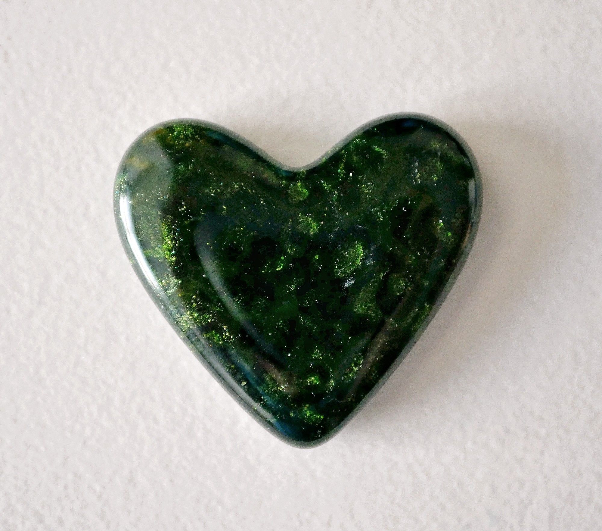 green glass heart