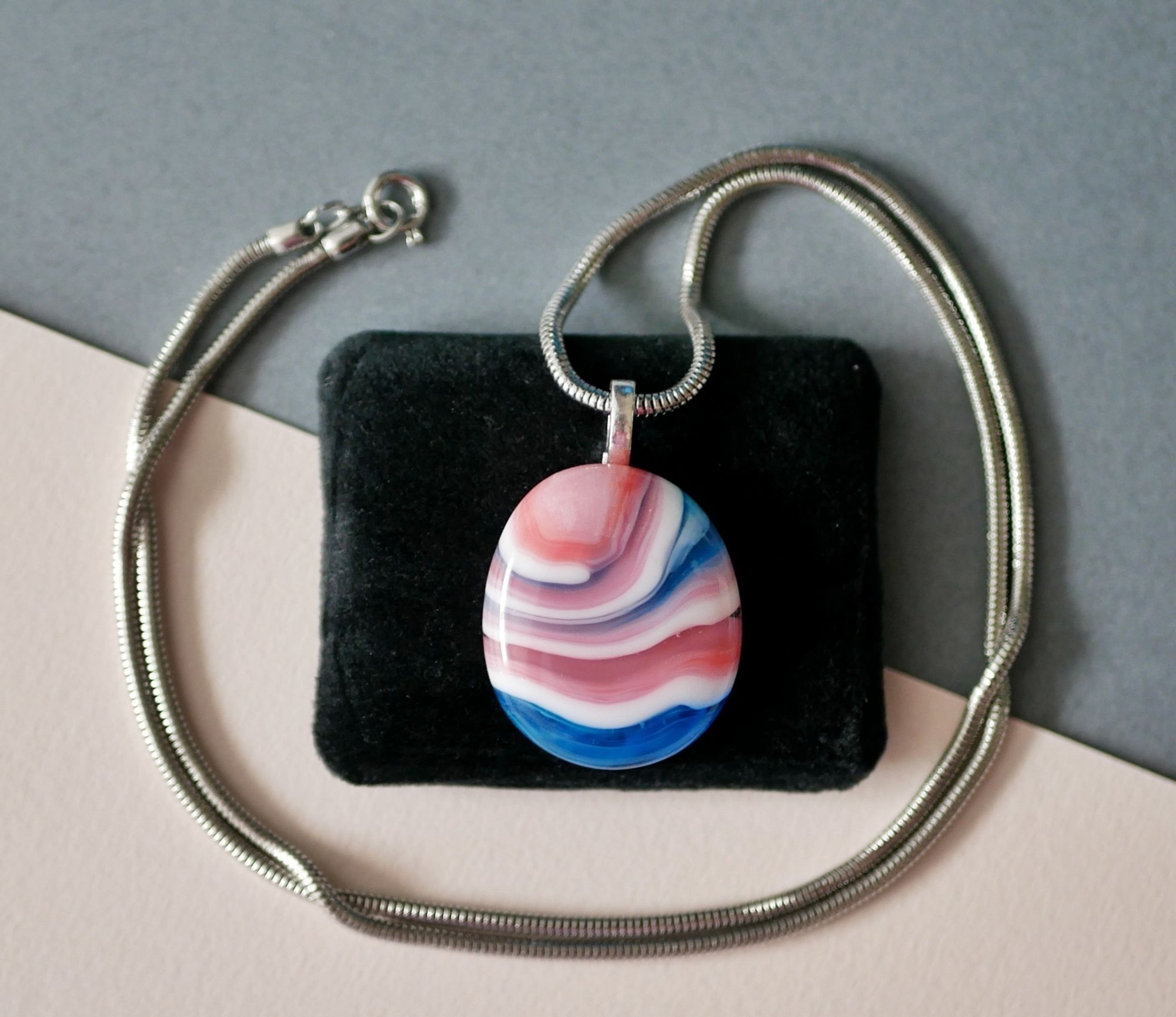 trans pride stripe pendant