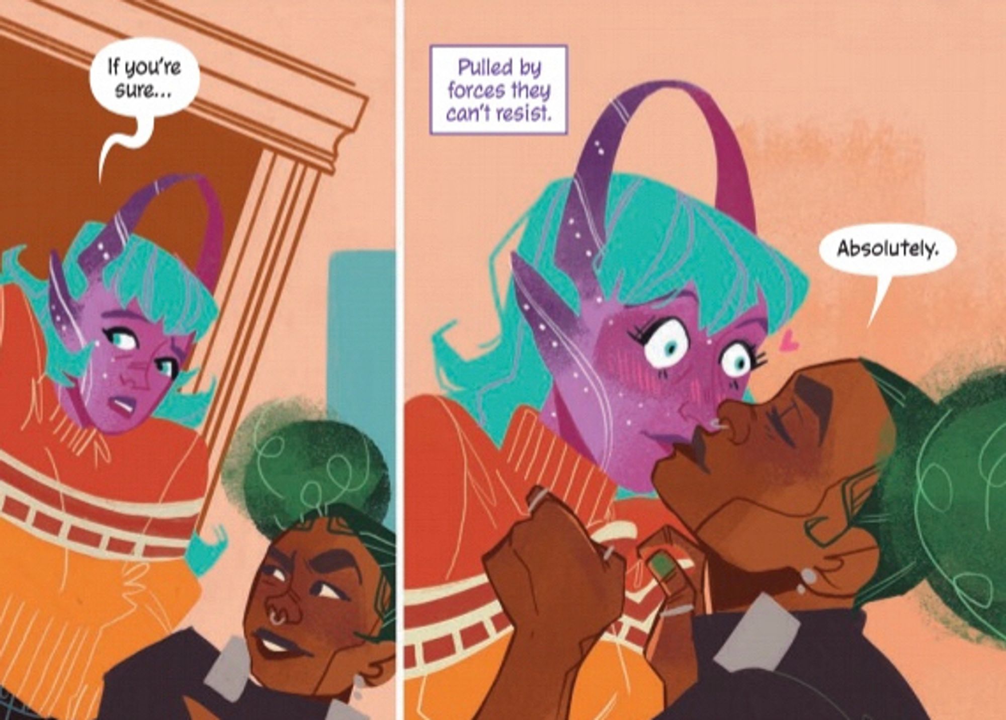 Two panels from GALAXY: THE PRETTIEST STAR by Jadzia Axelrod, Vash Taylor and Ariana Maher