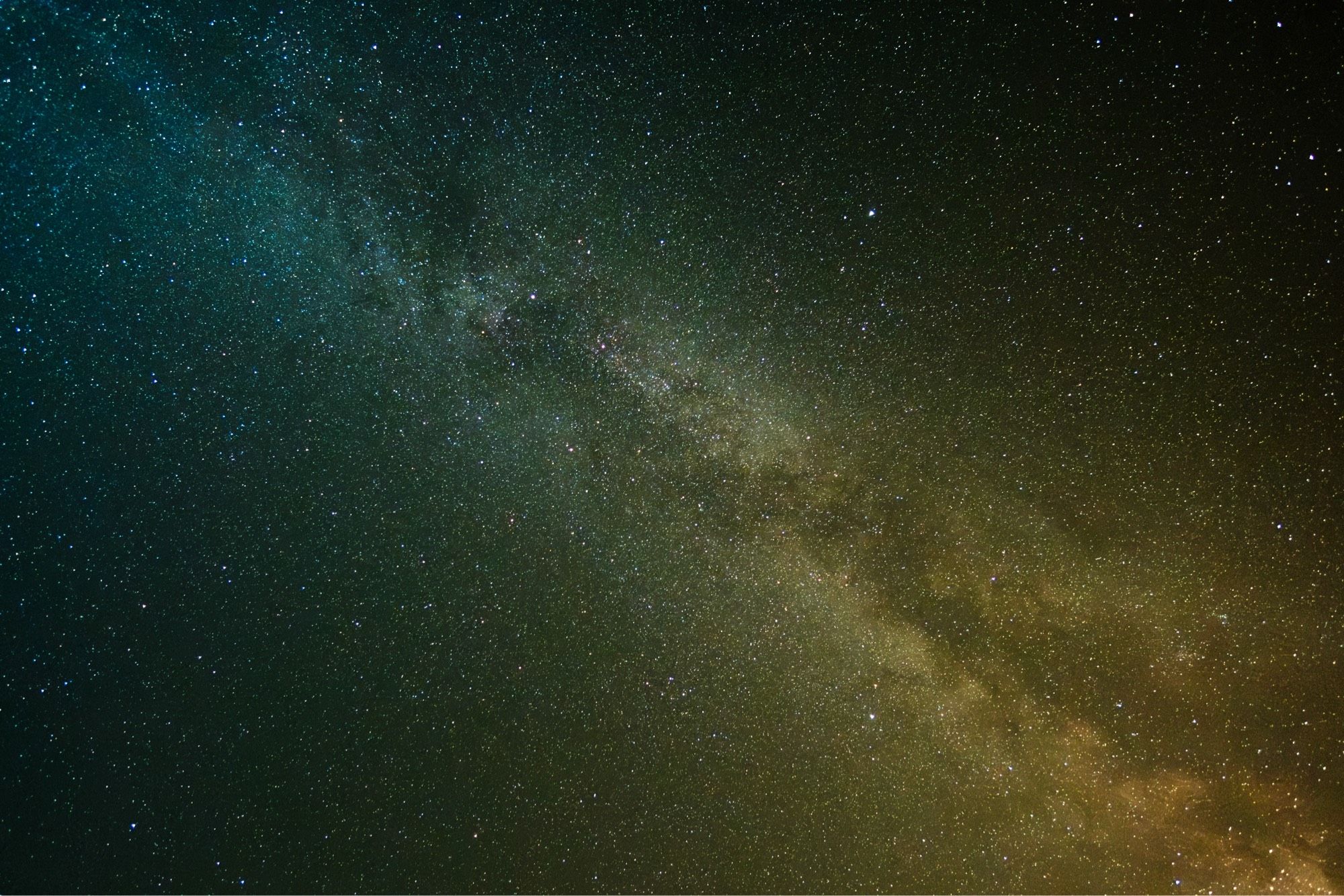 The Milky Way in a clear sky crossing the frame diagonally