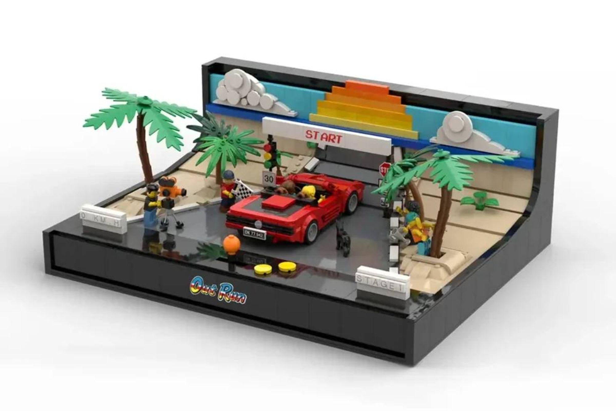 LEGO OutRun : hommage en 1735 pièces à la légende de l'arcade https://www.rom-game.fr/news/5836-LEGO+OutRun.html #LEGO