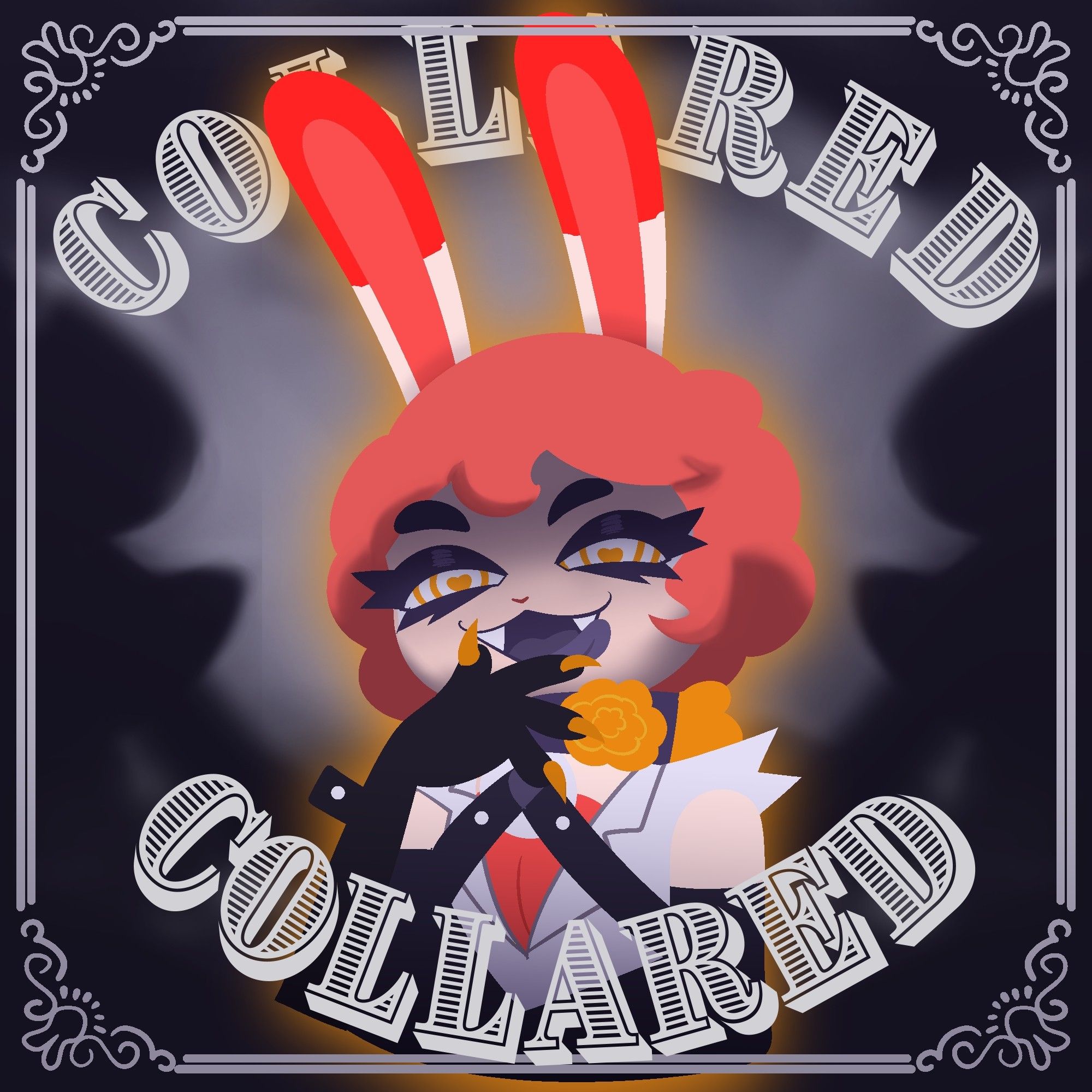 I drew the album cover of Collared but with my sona in it
Sasha this is your fault.