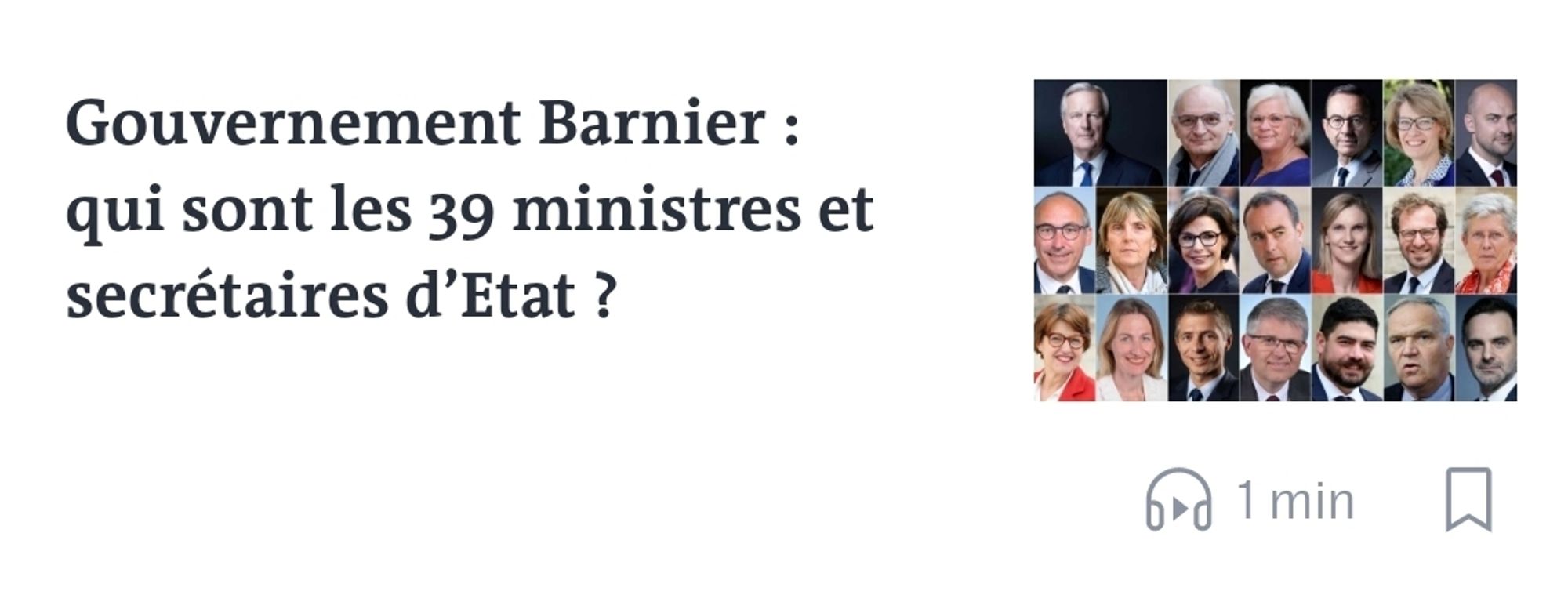 Qui sont les ministres ? Article du Monde sur le gouvernement