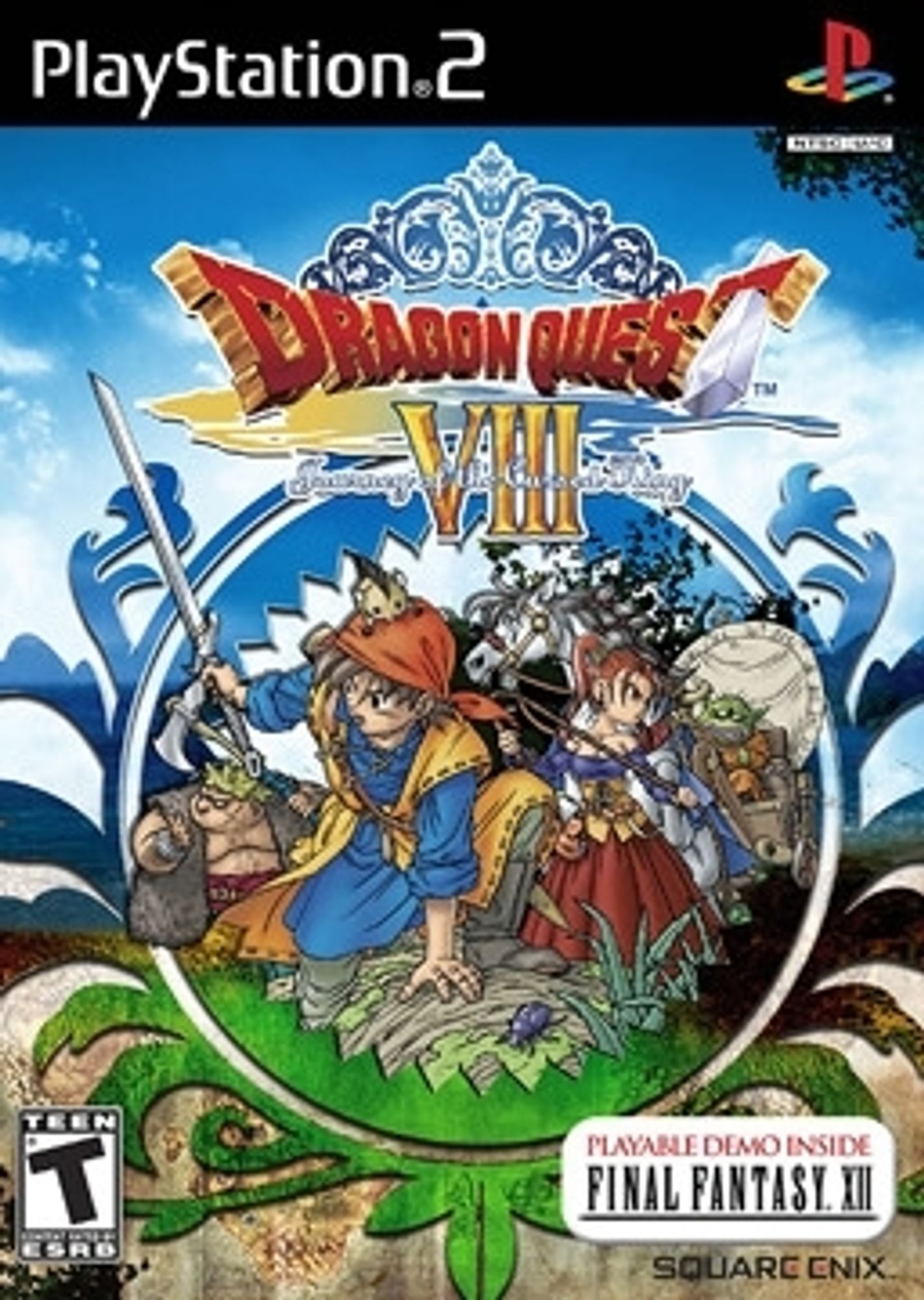 Cover art for Dragon Quest VIII: Journey of the Cursed King for Sony Playstation 2.