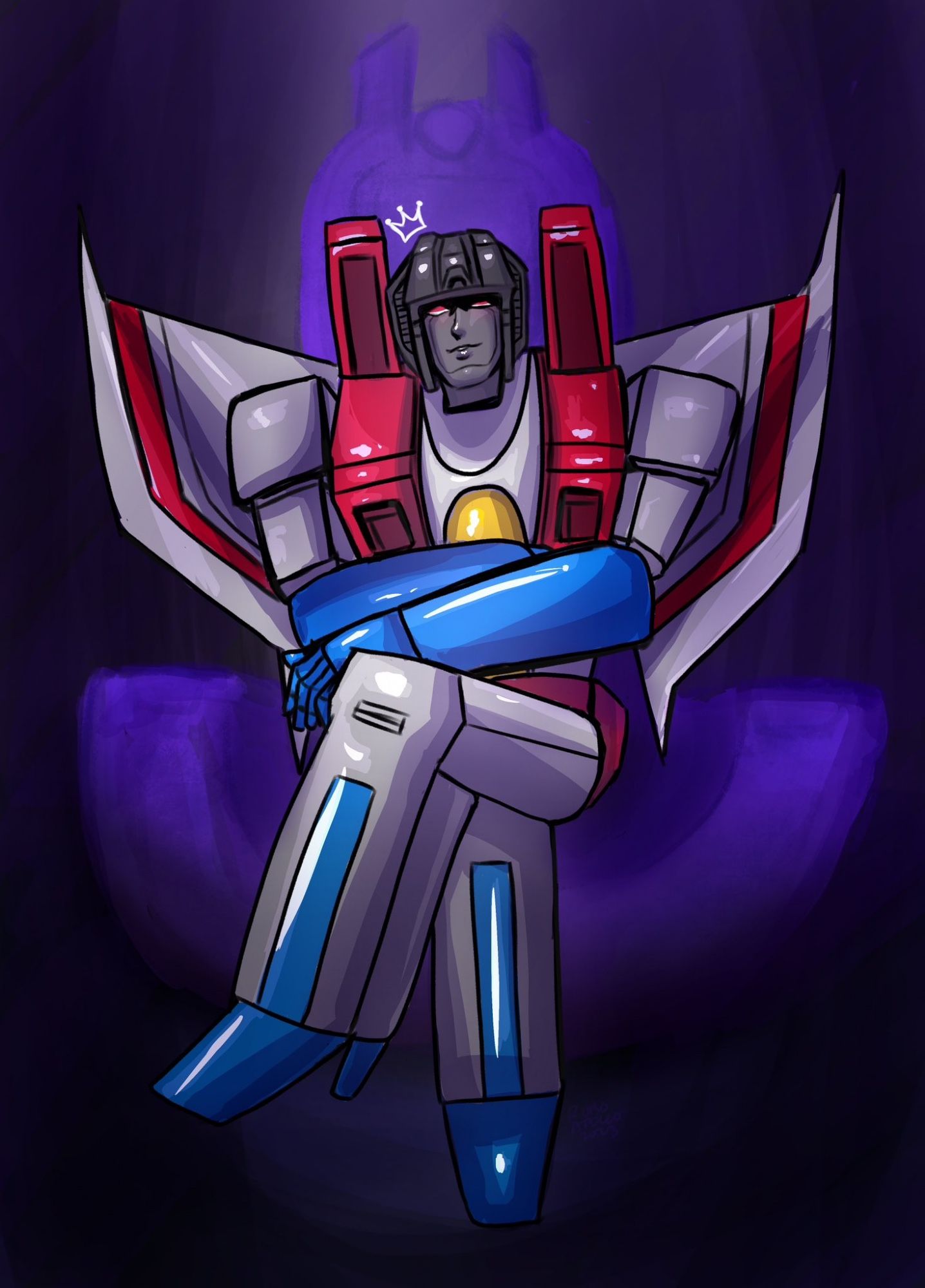 Starscream on a throne