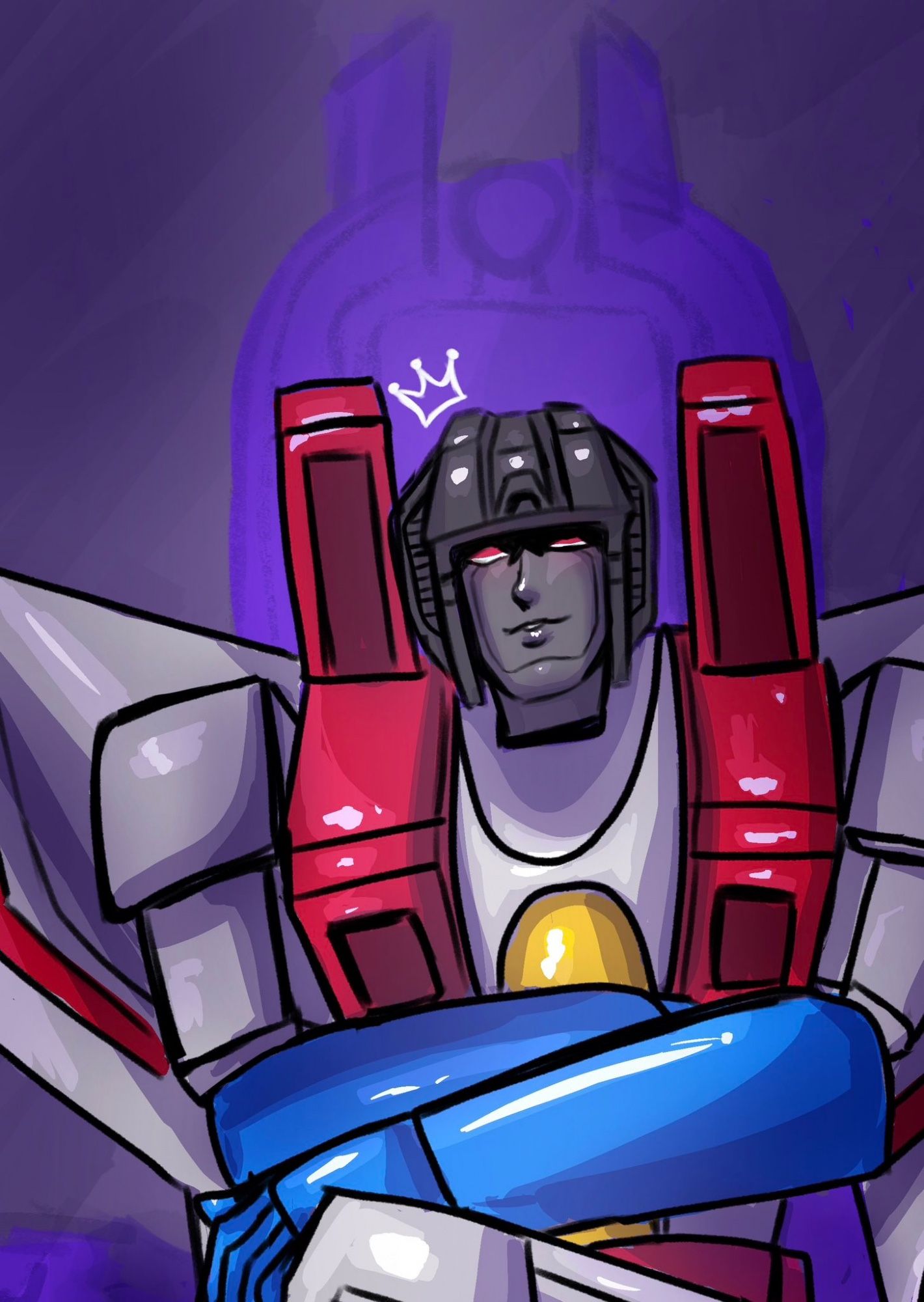 Starscream on a throne