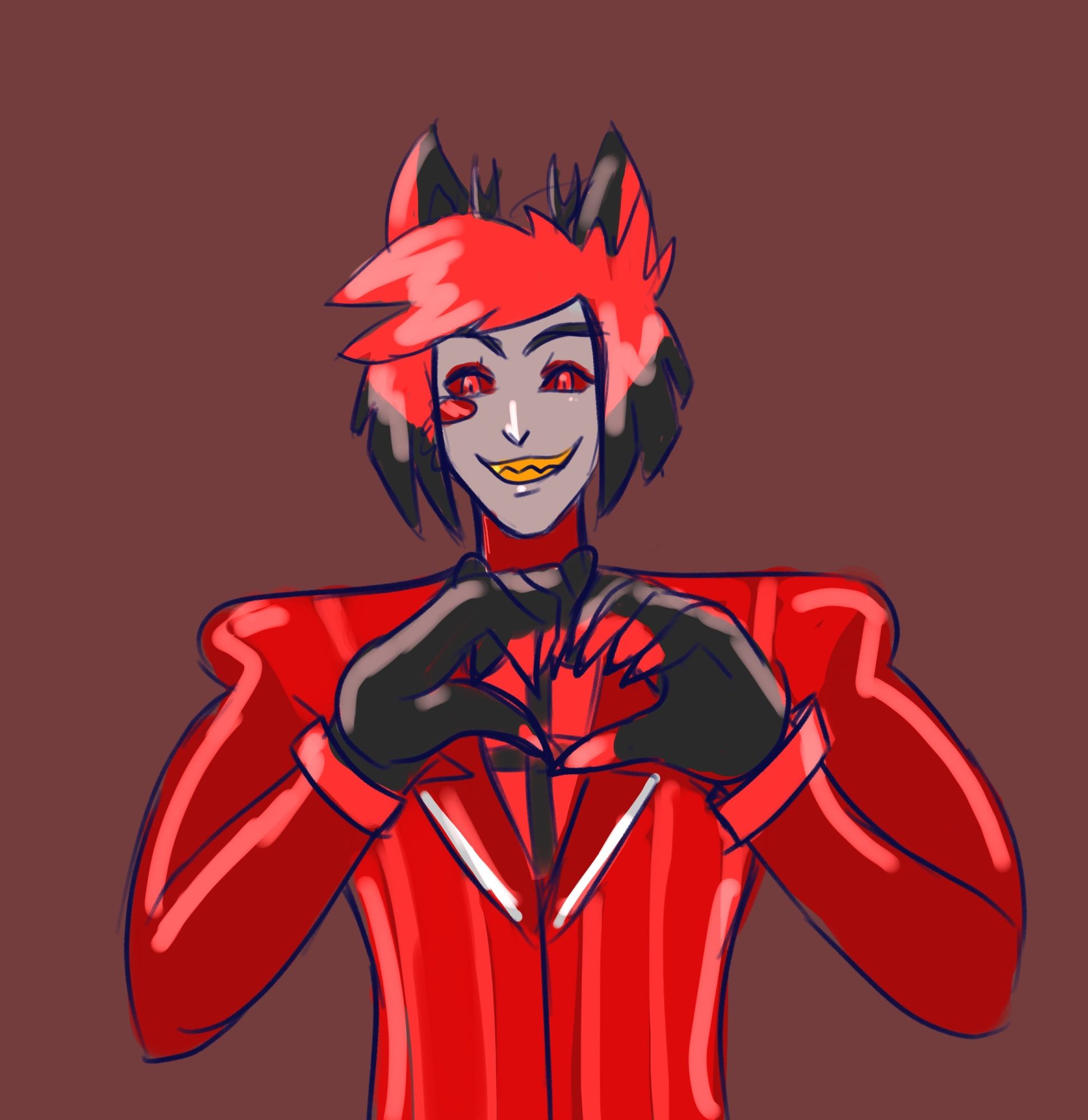 Fan art of Alastor from Hazbin Hotel