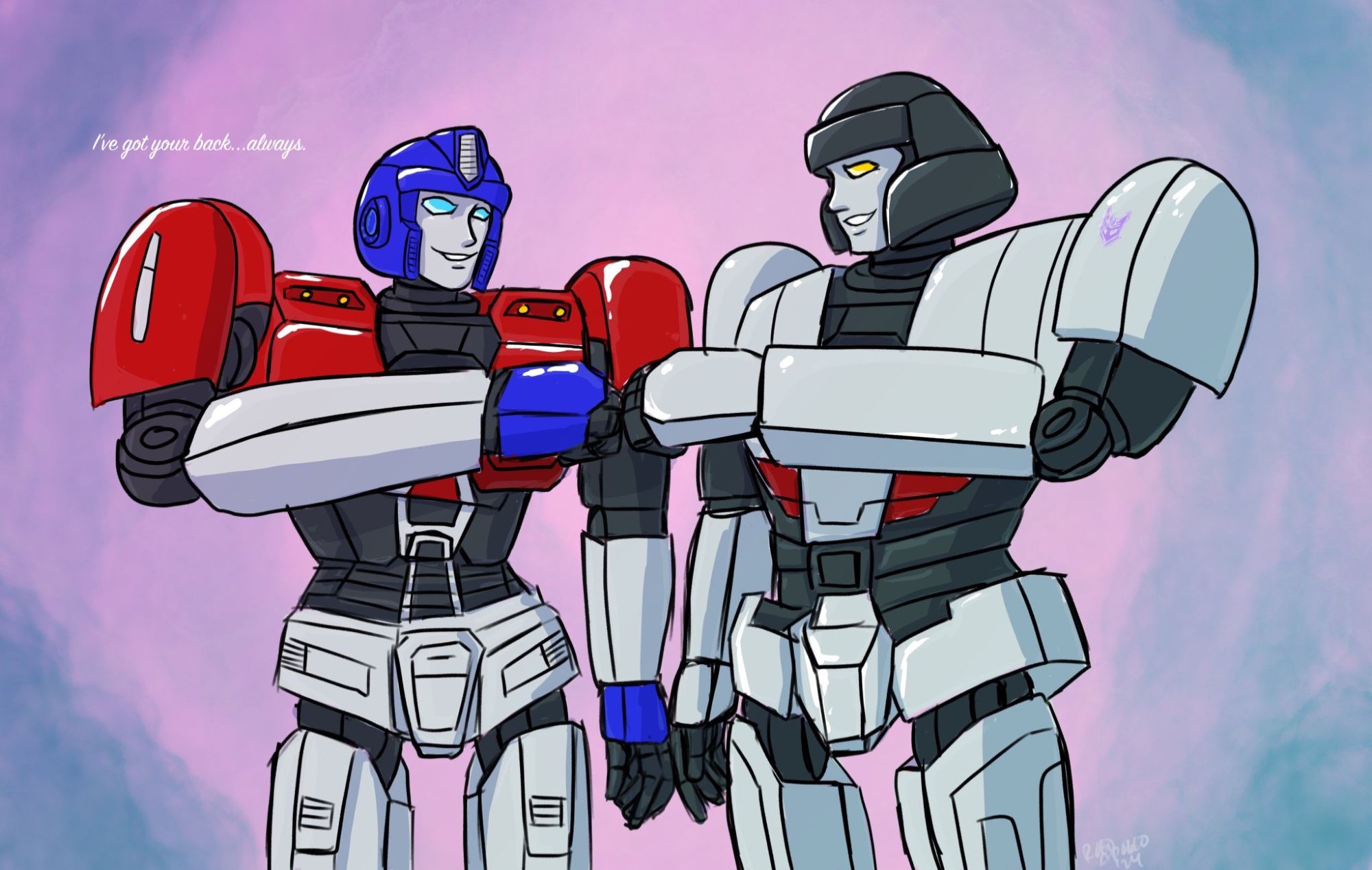 Transformers One art of Orion Pax and D16