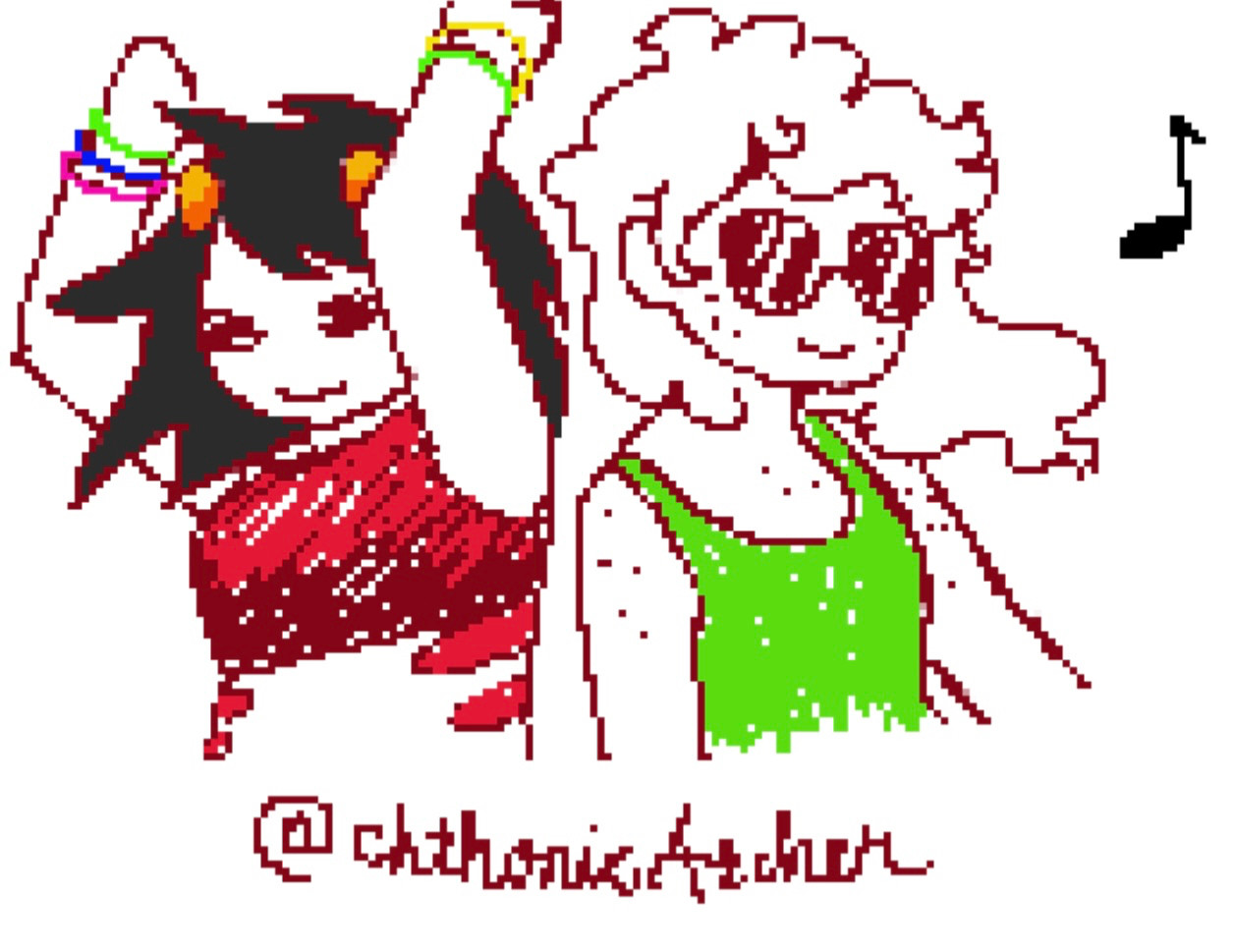 Karkat (girl) and Dove dancing