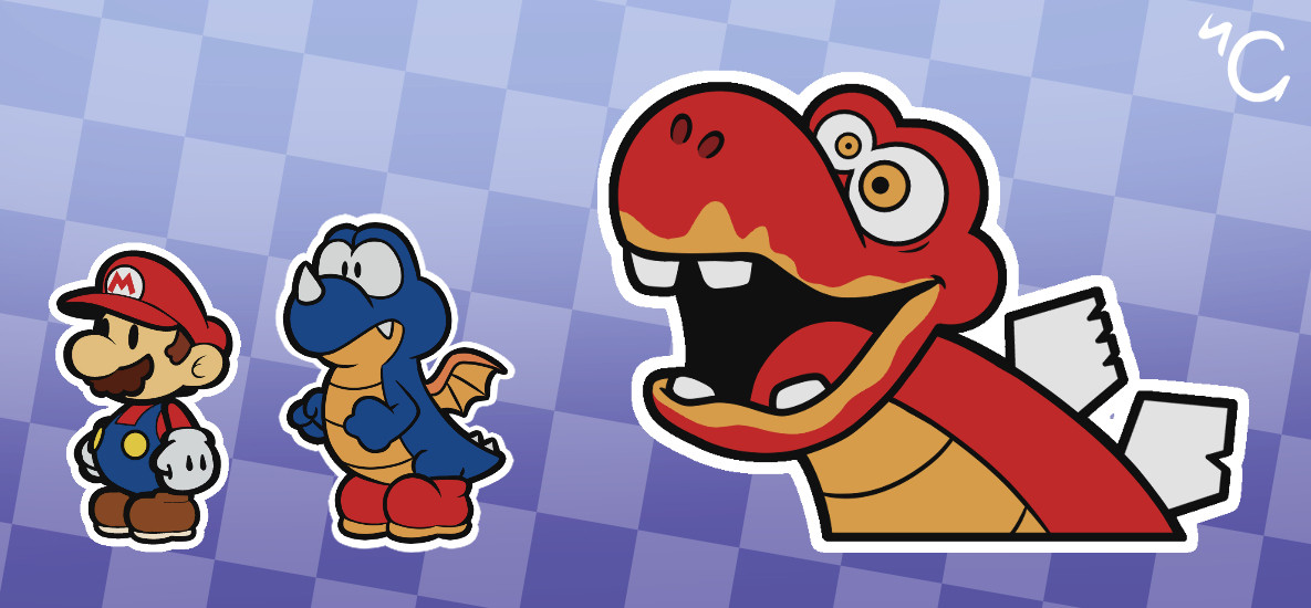 Rex and Blargg (from Super Mario World)