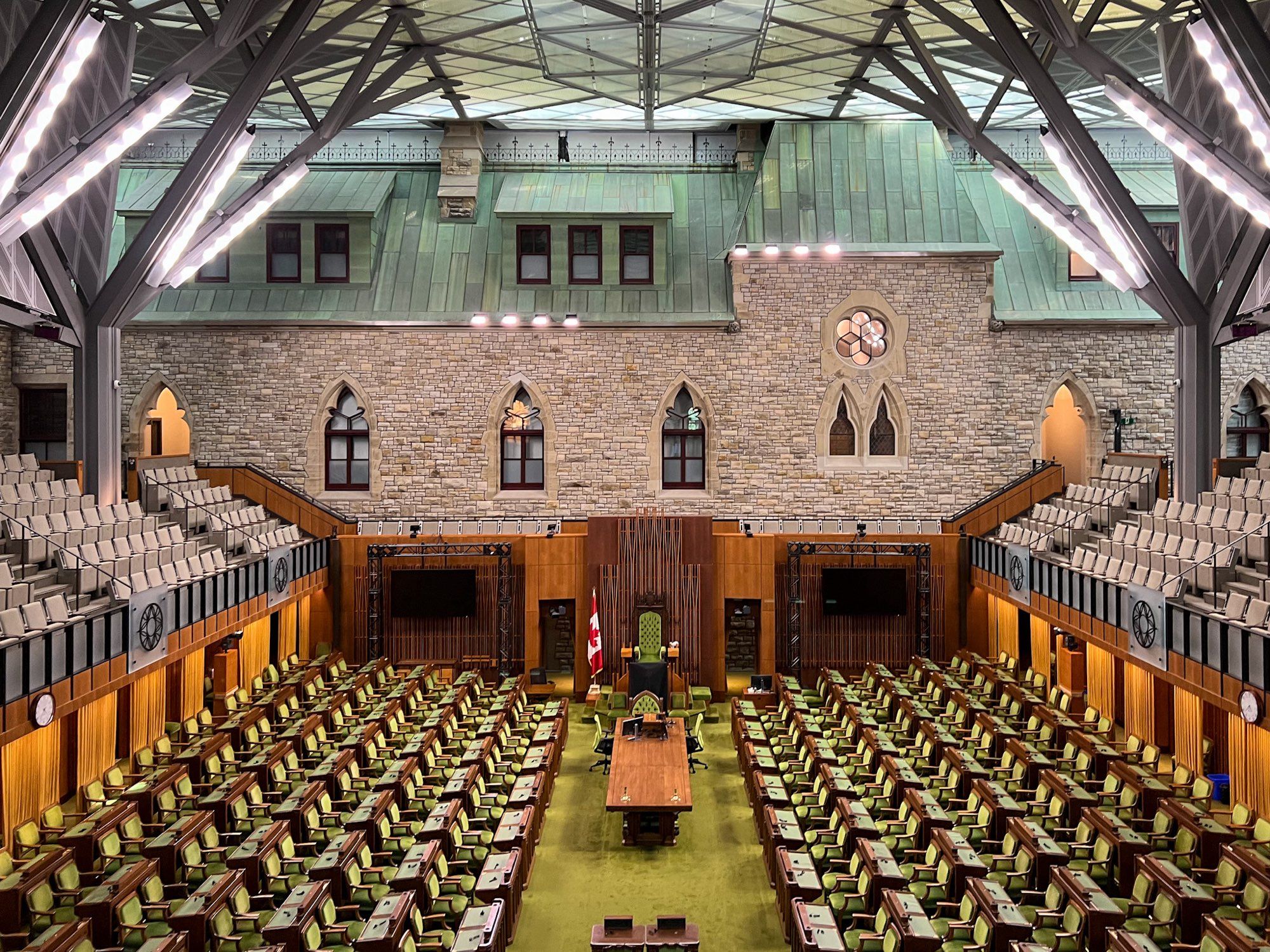 The House of Commons chamber in Ottawa, Ontario