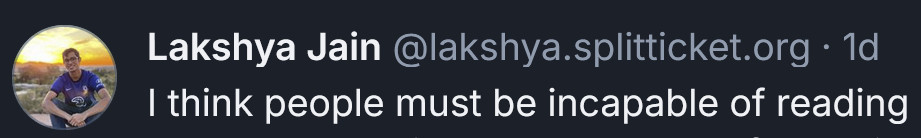 lakshya: I think people must be incapable of reading