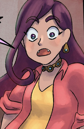 Cropped panel from the new comic page. Veil shocked with good news.