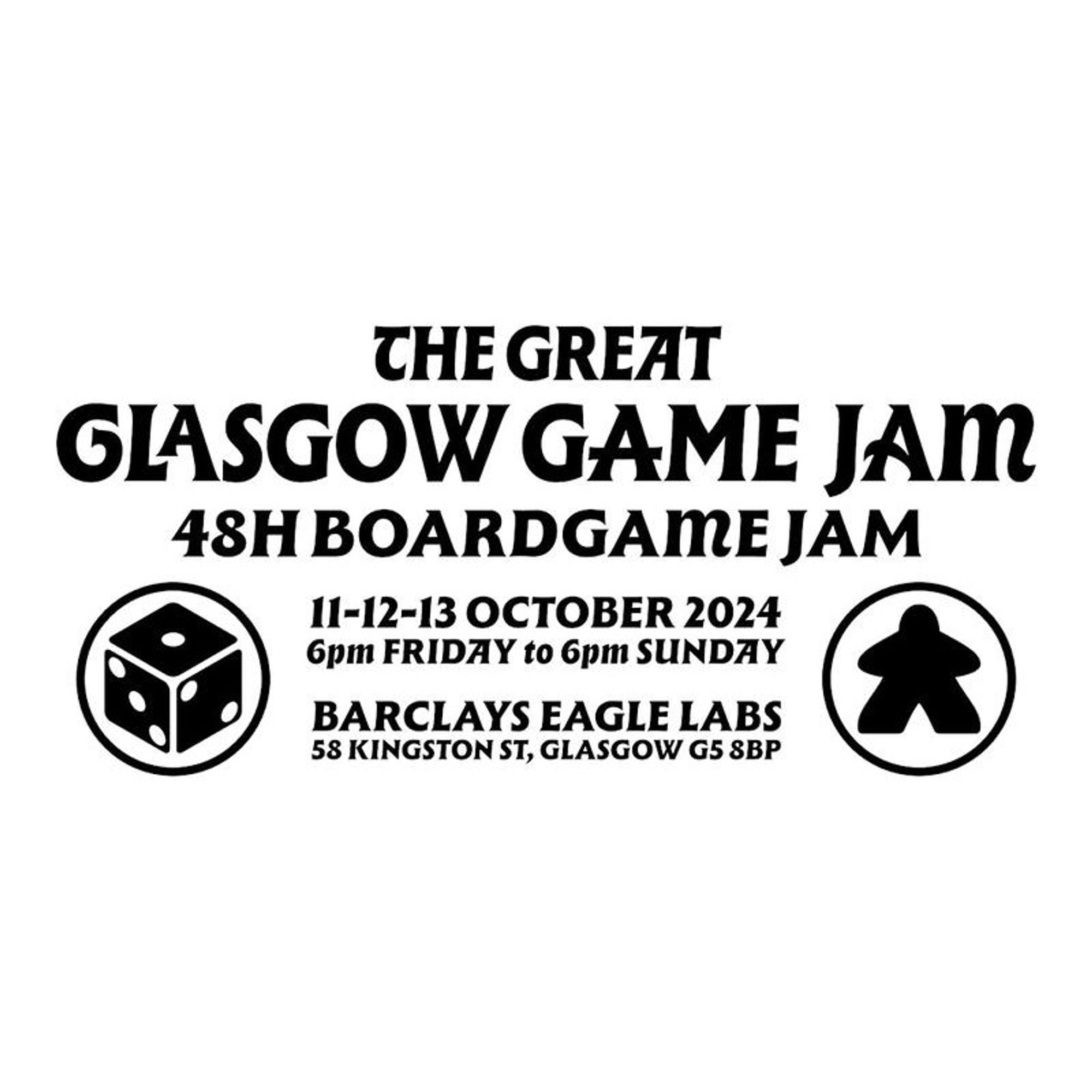 Image shows the logo for the Glasgow Game Jam event.