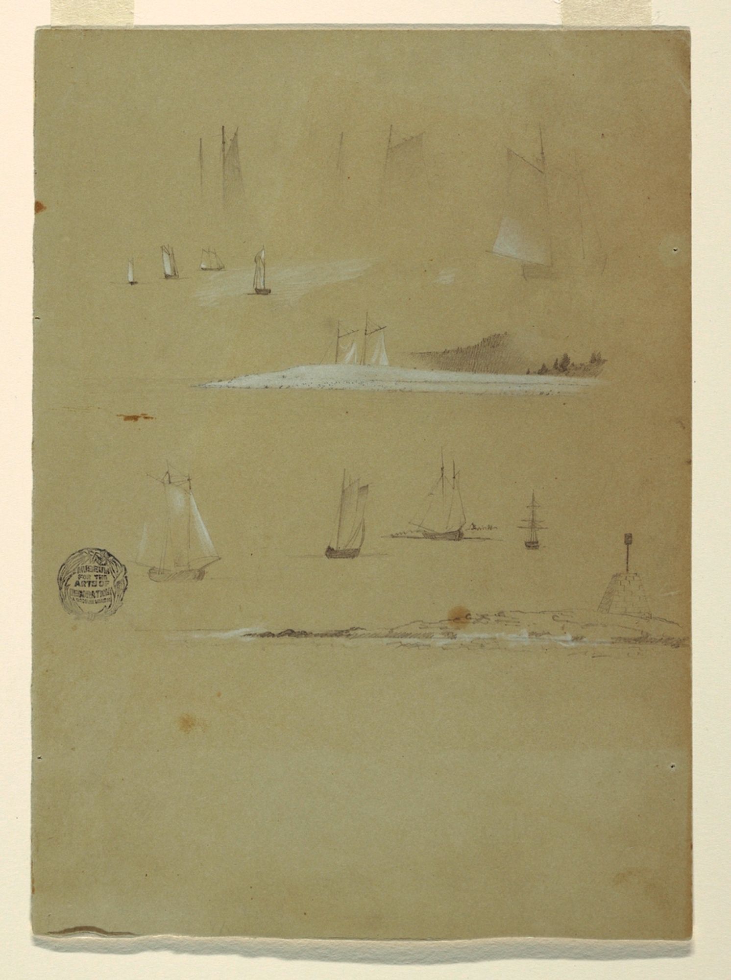 Study of Schooners and Beacon Day Marker