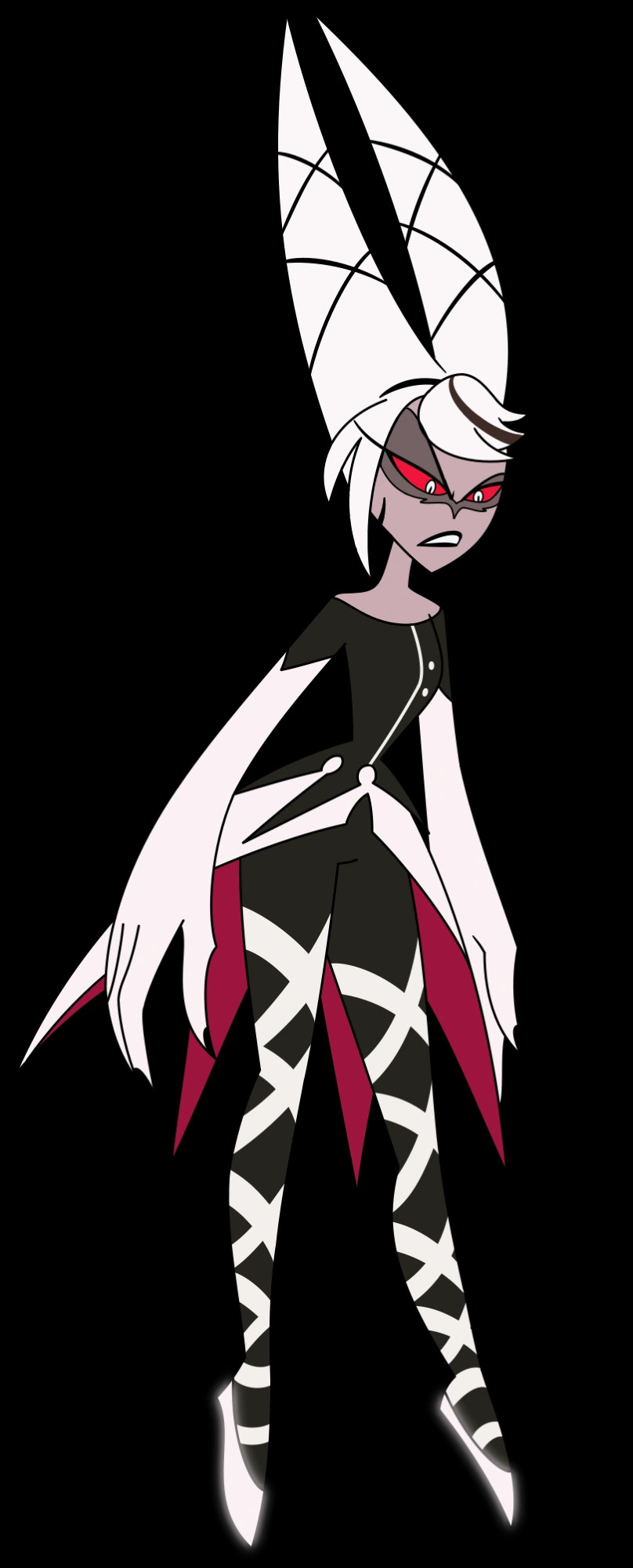 Carmilla Carmine from Hazbin hotel with her hair up