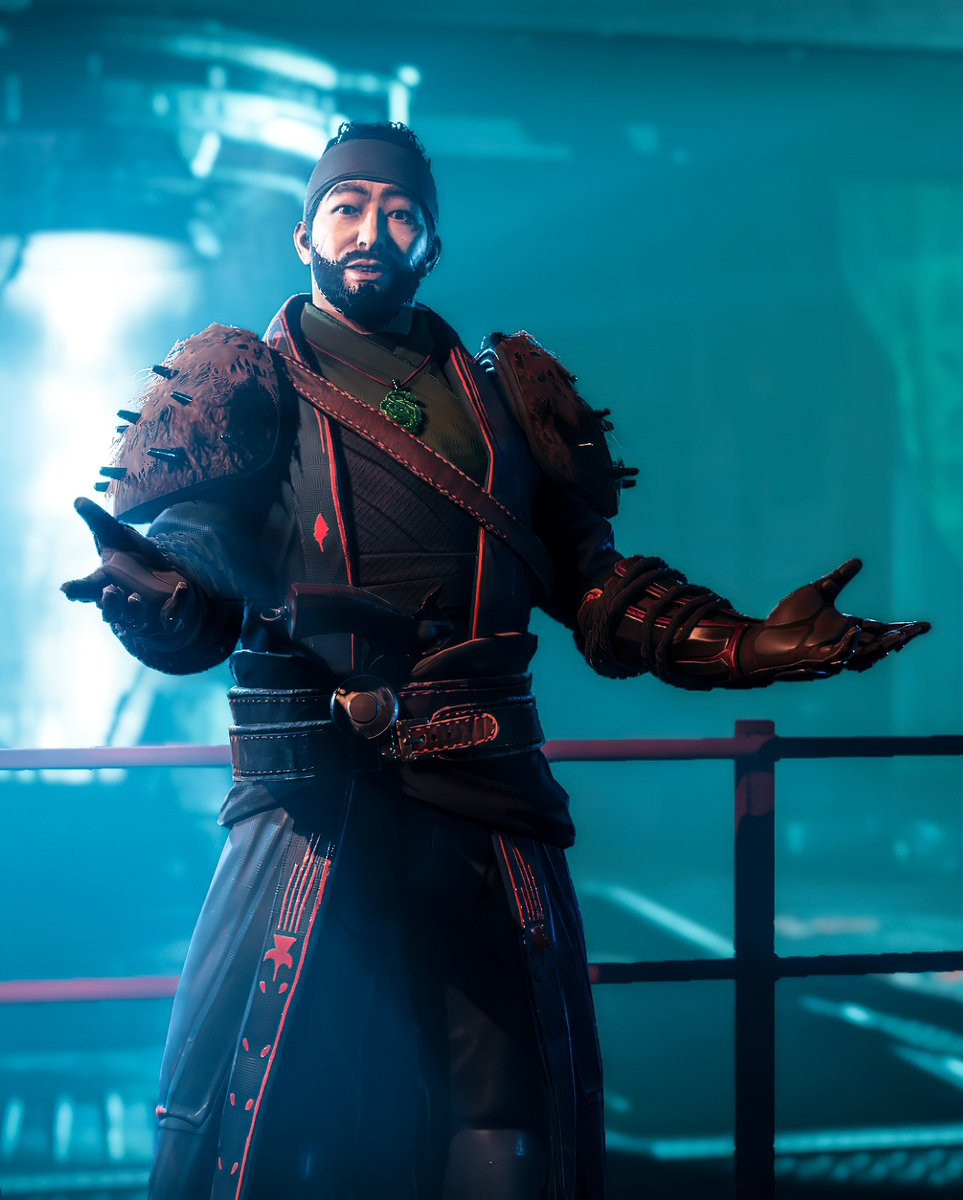 Photo of the Drifter, an NPC in Destiny 2.