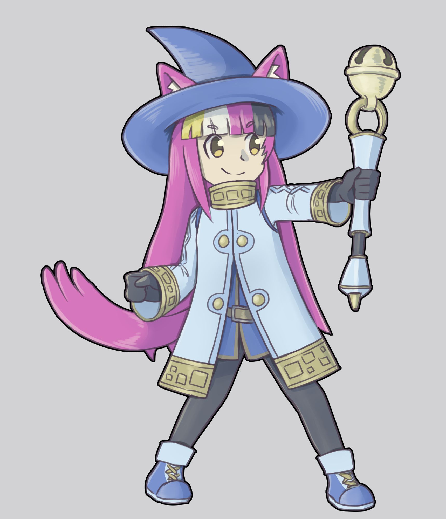 DigitalBasic with Yumi's Fantasy Knight outfit from Ape Escape 3, holding the wand out in front of them