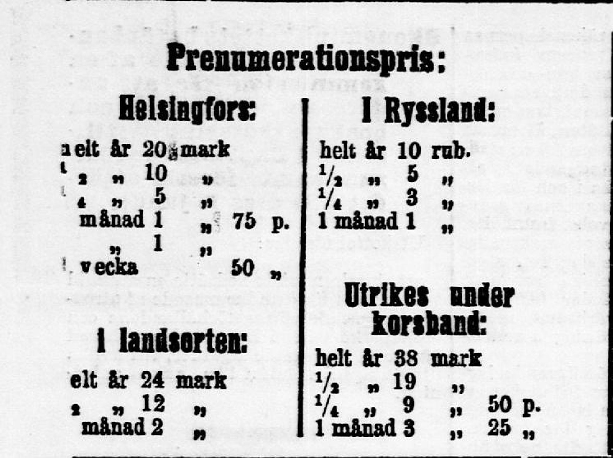 27.05.1900 Nya Pressen no 140 B, s.1
http://digi.kansalliskirjasto.fi/sanomalehti/binding/805752?page=1
Kansalliskirjaston digitoidut aineistot