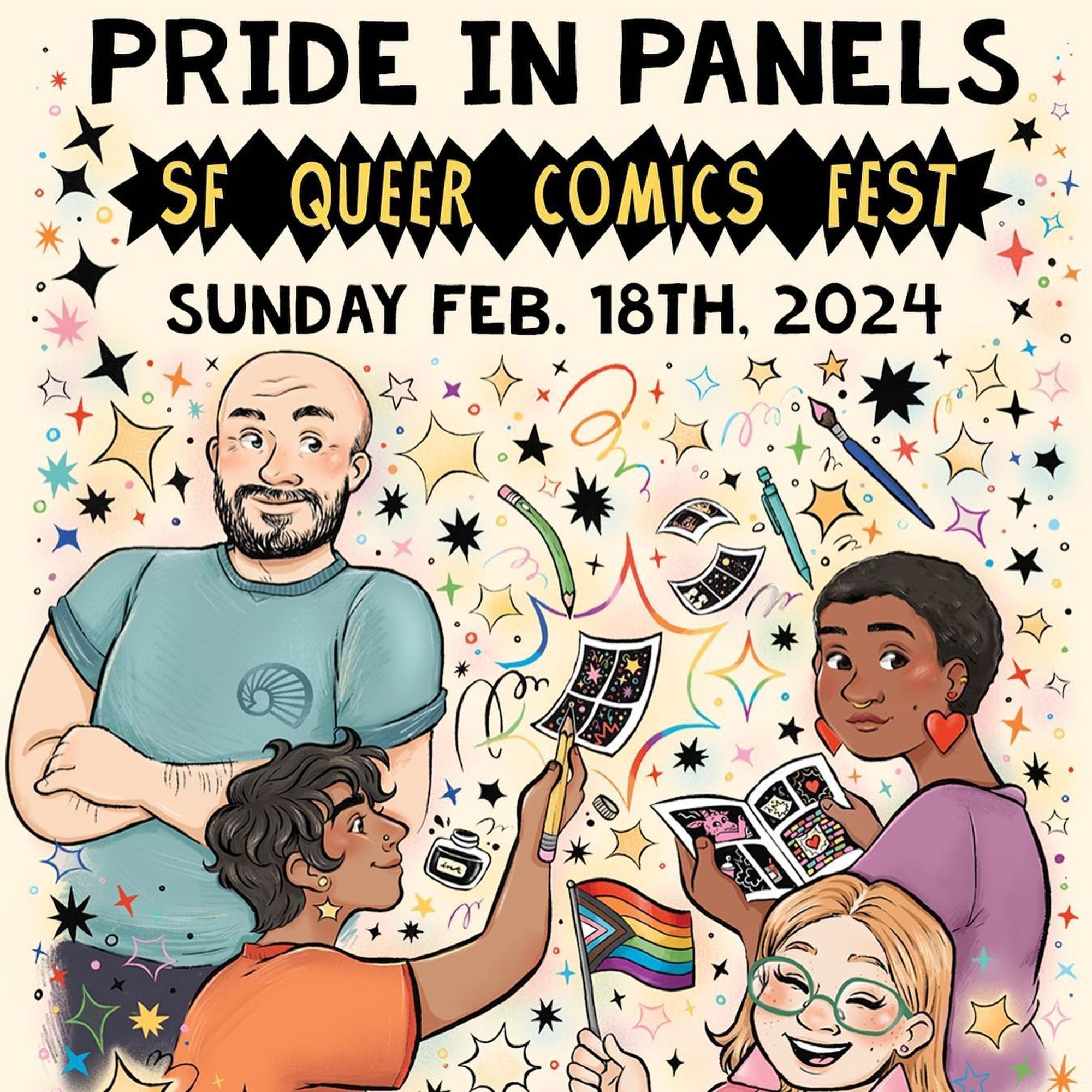 Pride in Panels: SF Queer Comics Fest poster