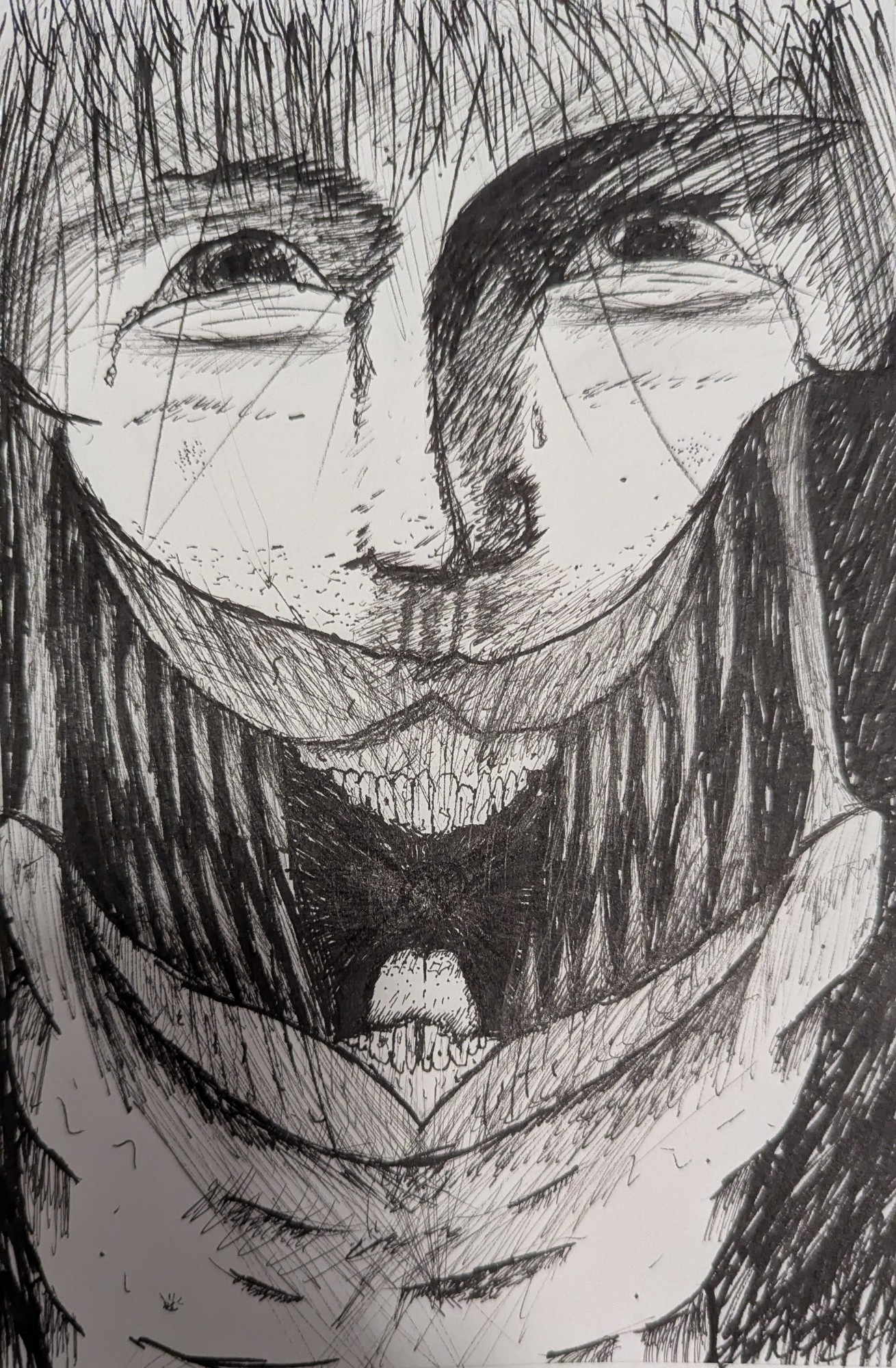 Just a spooky lady with lots of teeth :D entirely pen