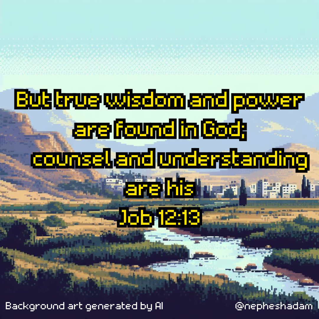 But true wisdom and power are found in God;
    counsel and understanding are his. Job 12:13 NLT