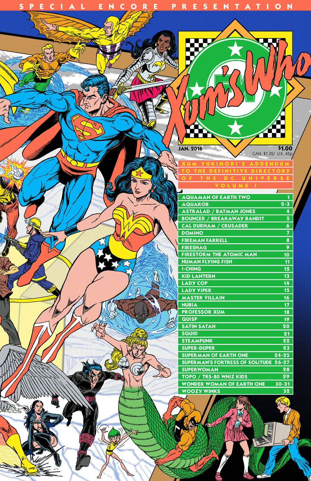 The front cover of the out-of-print Xum's Who Volume 1.