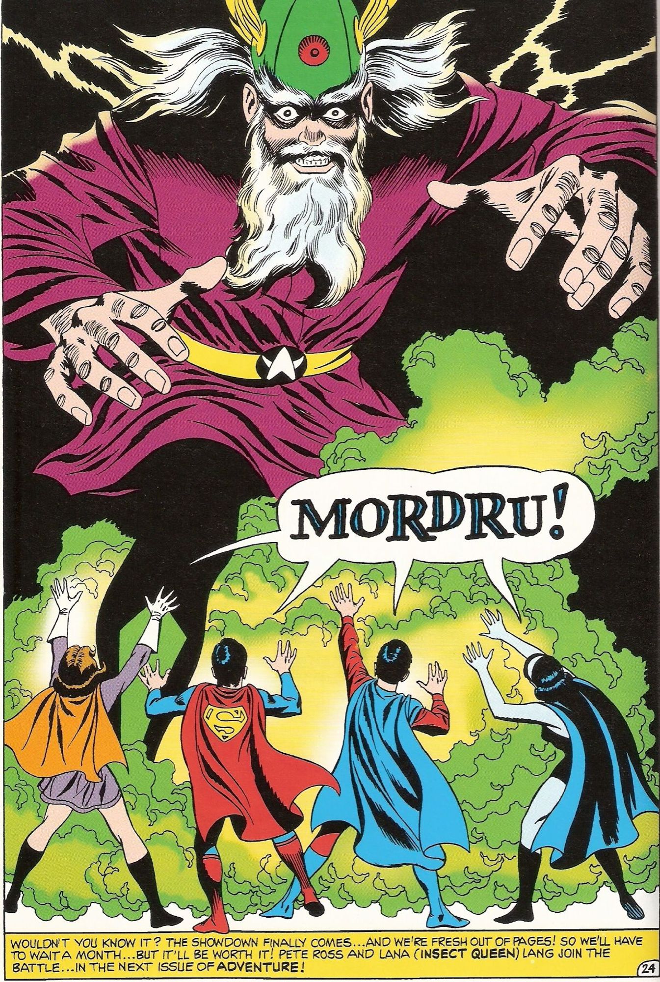 Full body shot of Mordru, as the Legionnaires recoil.