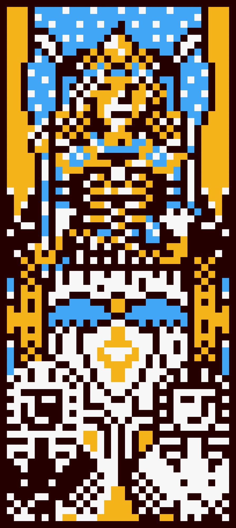 The Chariot Tarot Card - Pixelated