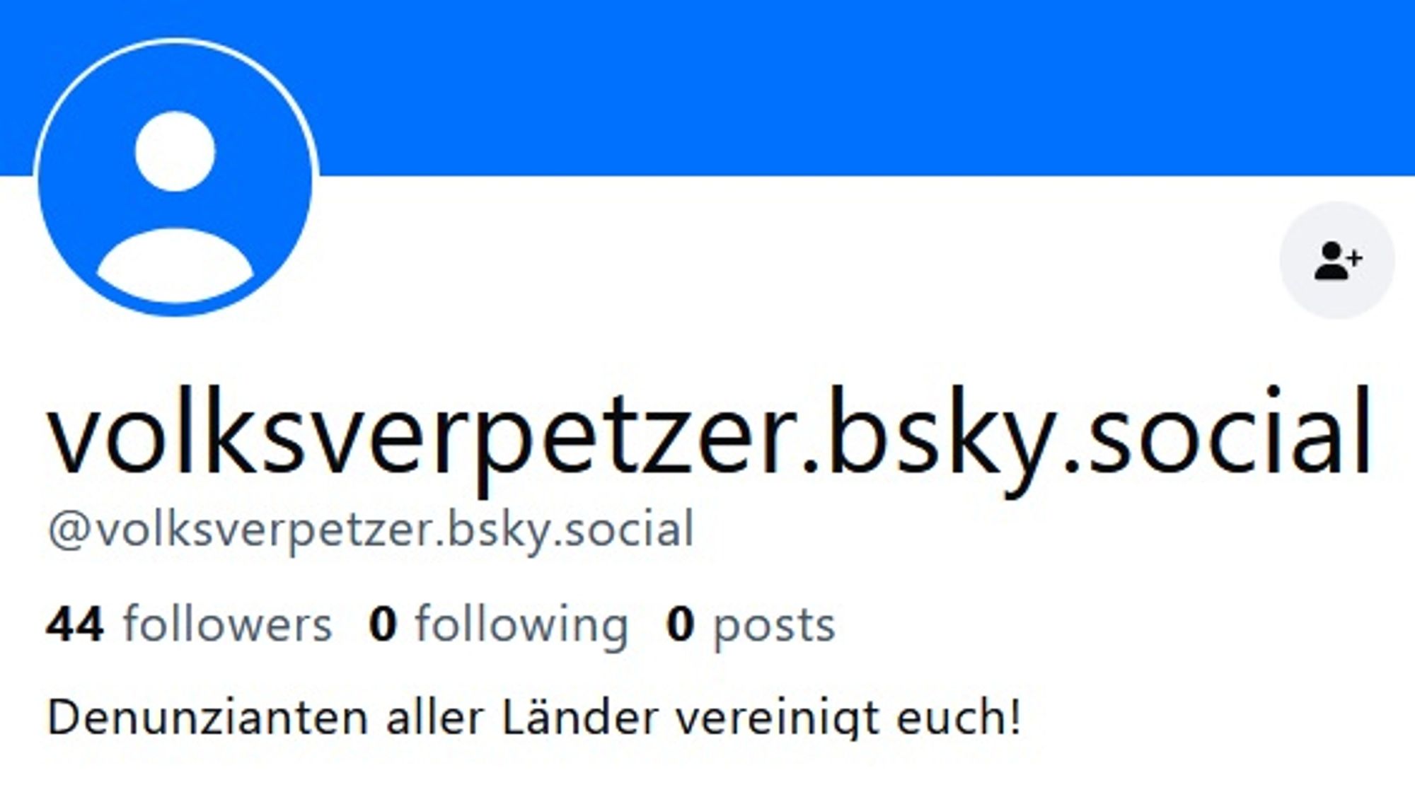 screenshot dieses Accounts: @volksverpetzer.bsky.social