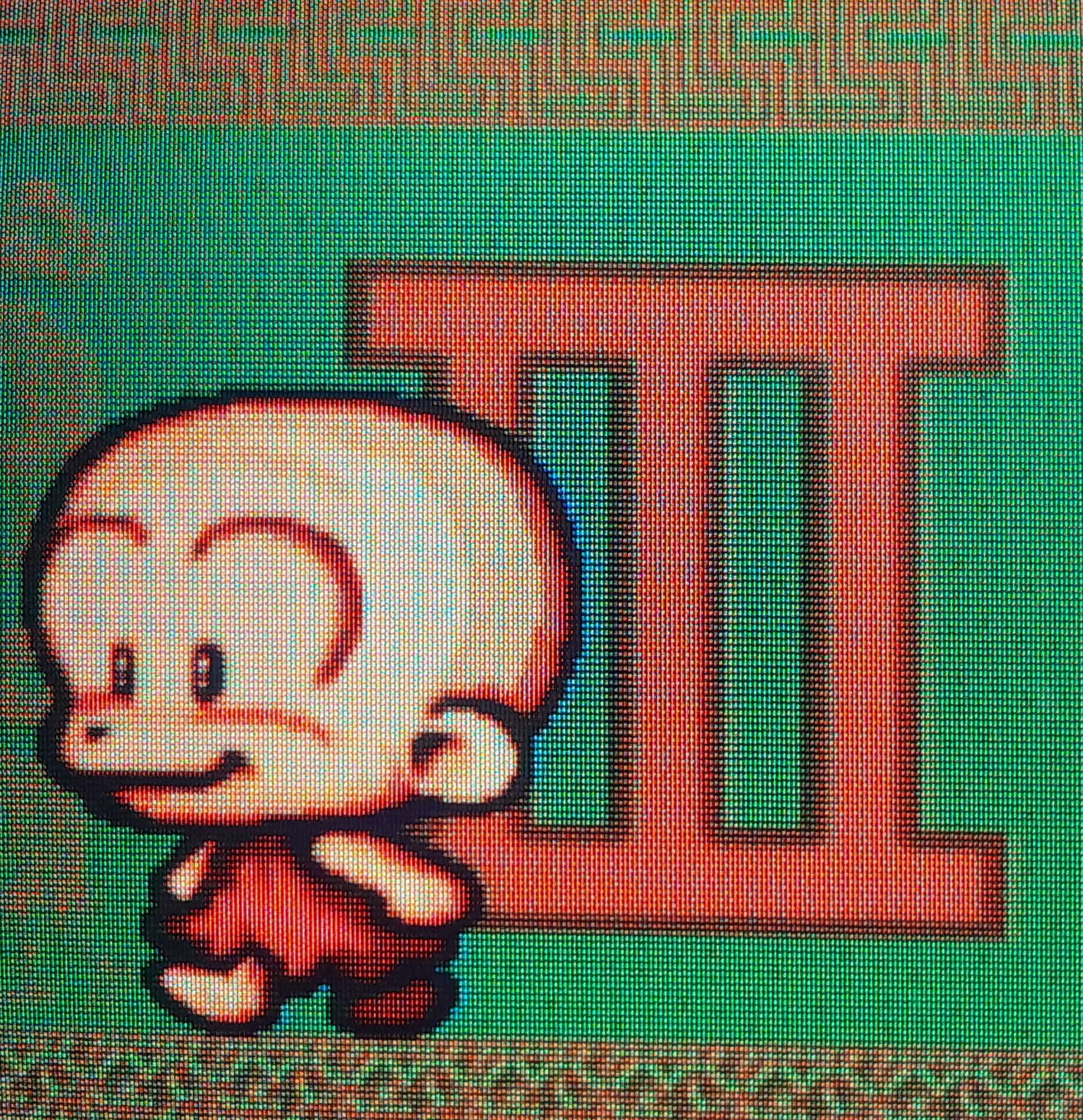 Bonk, who looks more like Takahashi Meijin, than Master Higgins ever did, in front of a large Roman numeral 3