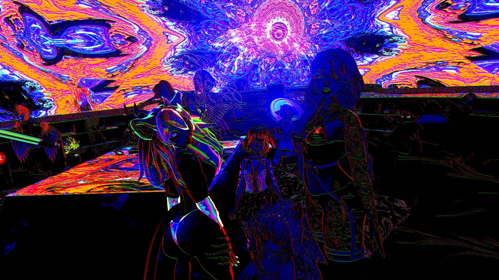 Trippy VRchat photo of virtual venue