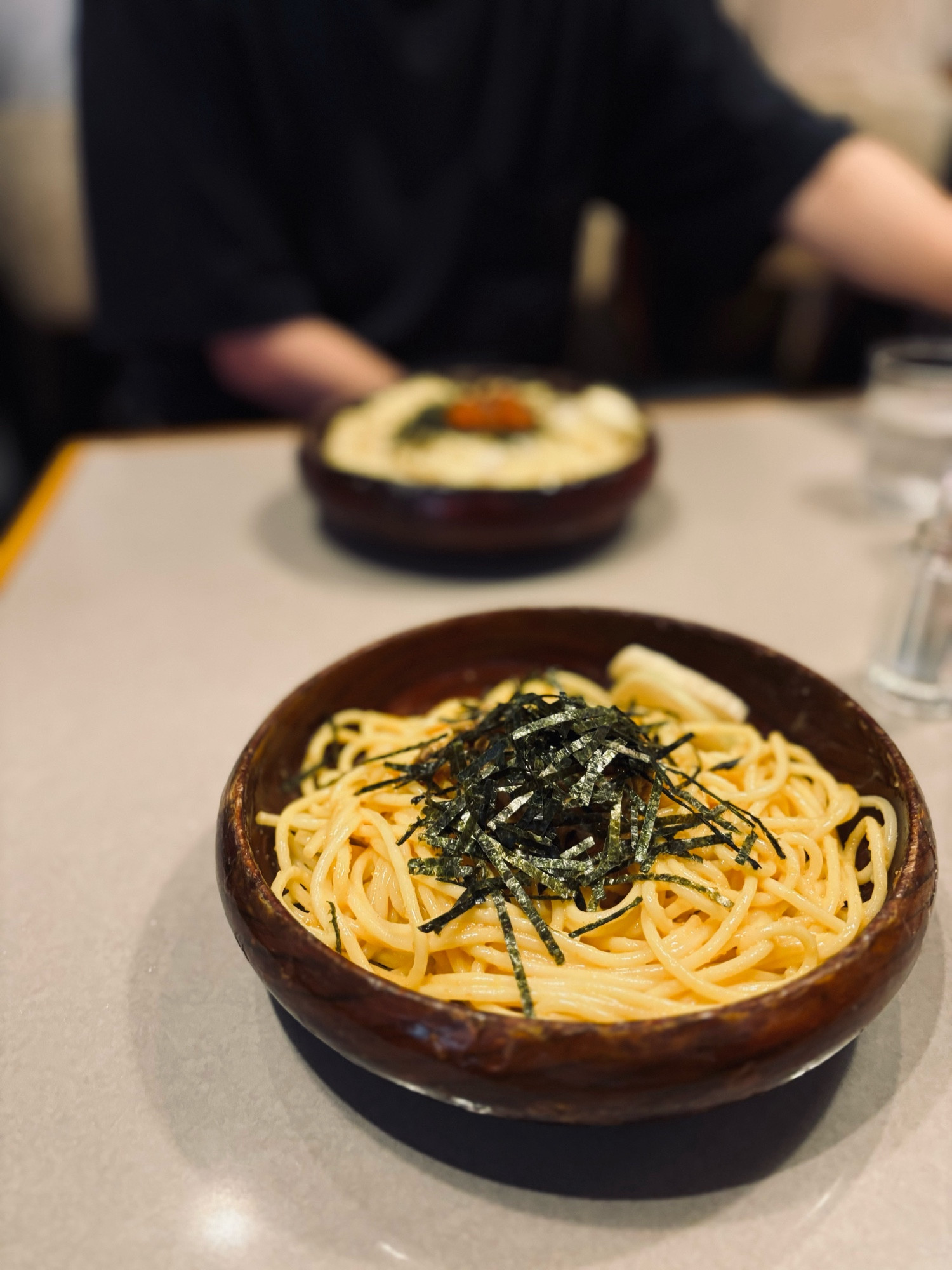 たらこウニになっとう追加のスパゲティ