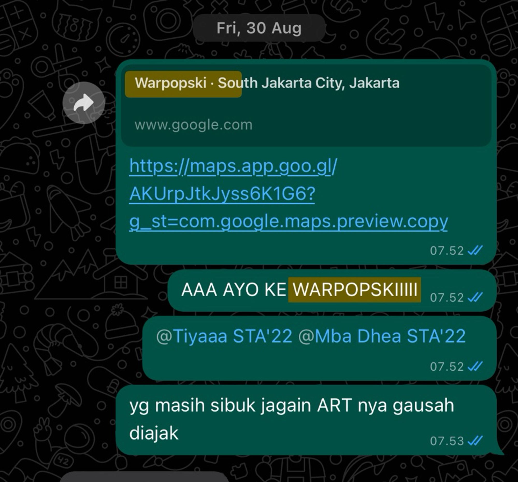 ajakan warpopski pertama