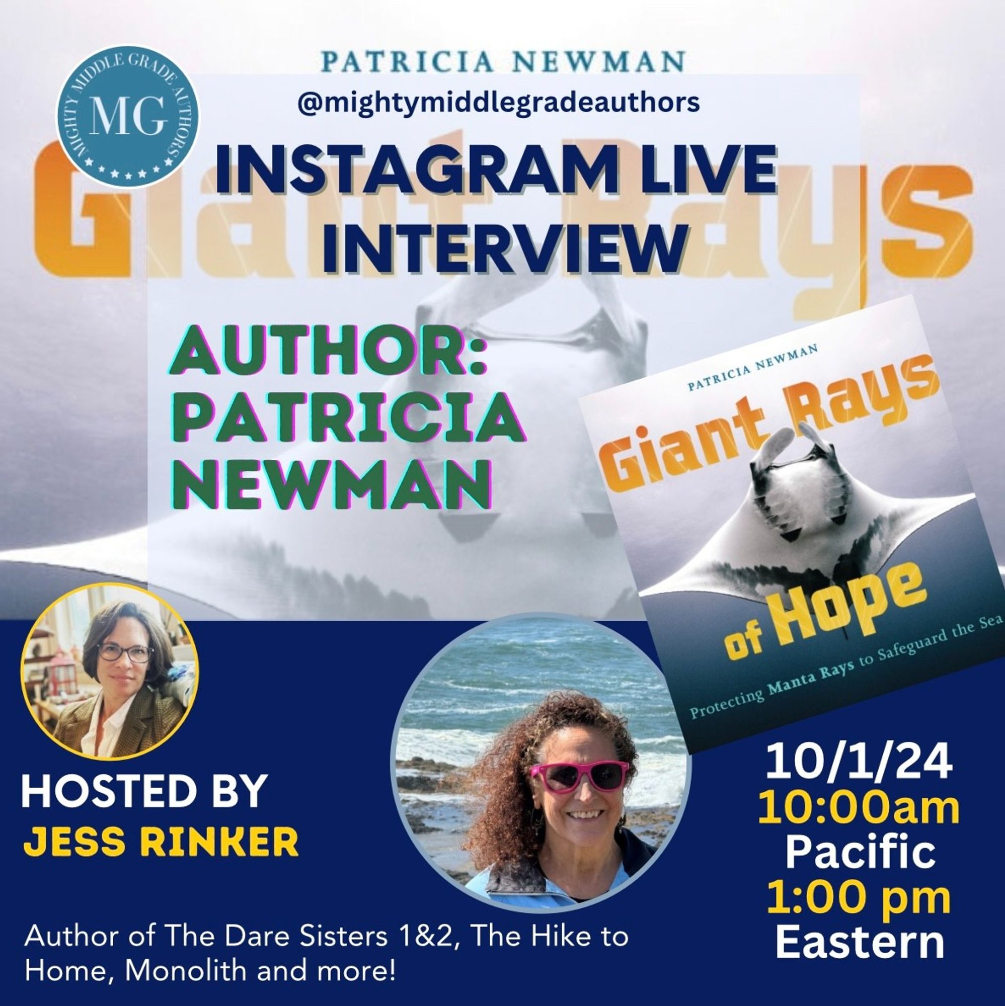 Instagram LIVE interview with award-winning author Patricia Newman