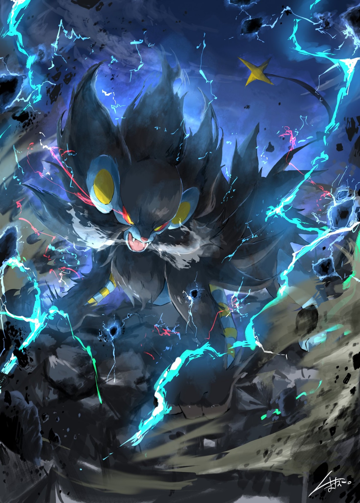 Amazing fanart that show how scary luxray can be!