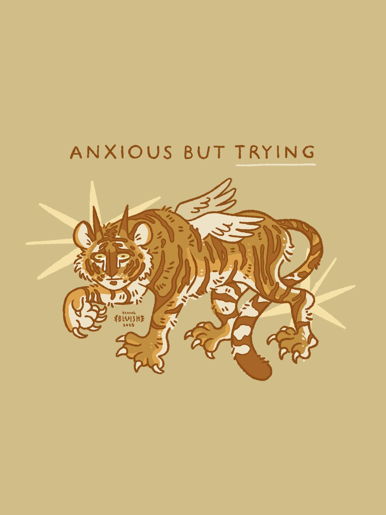 Anxious but trying