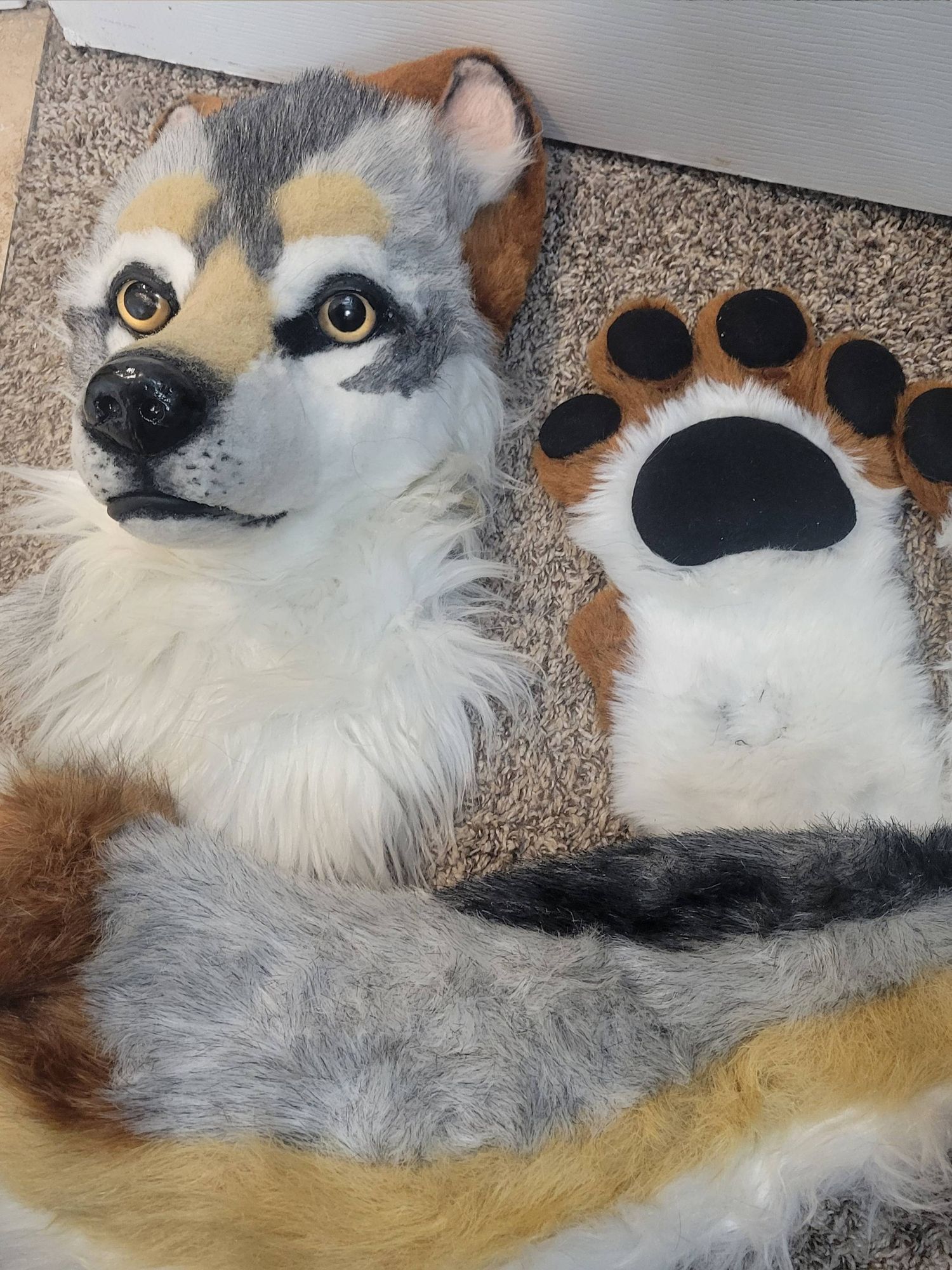 Mexican wolf fursuit partial.