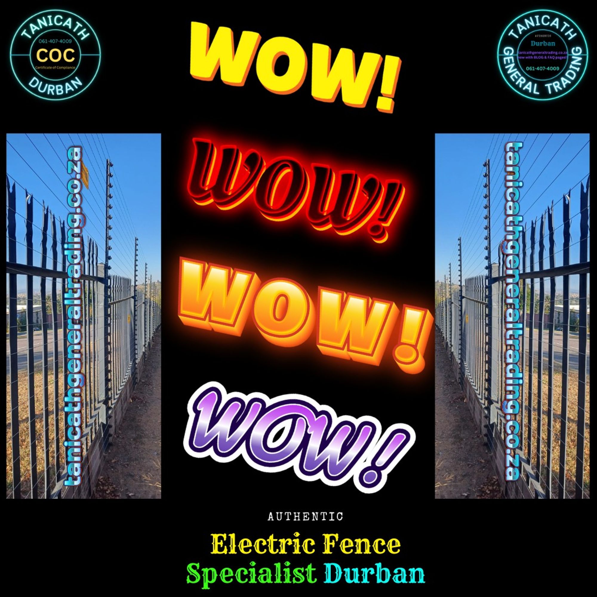 Wow!
Electric Fence Specialist Durban no contract month to month monthly maintenance
#securityfencing #coc #nemtek #jva #stafix #regal #compliant #propertymanagement #estateagents #holidayhome #maintain #alliance #nearme #installer #monthly #maintenance #durban #ballito #repair #fix #faultfinding