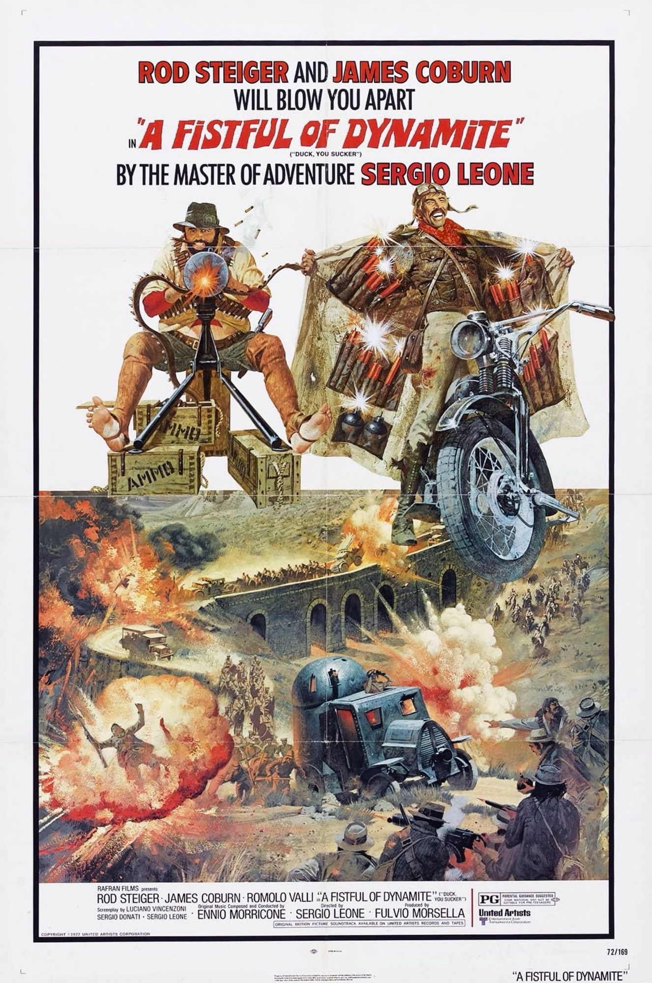 Post for “Duck, You Sucker!” aka “A Fistful of Dynamite” by Sergio Leone (1971)