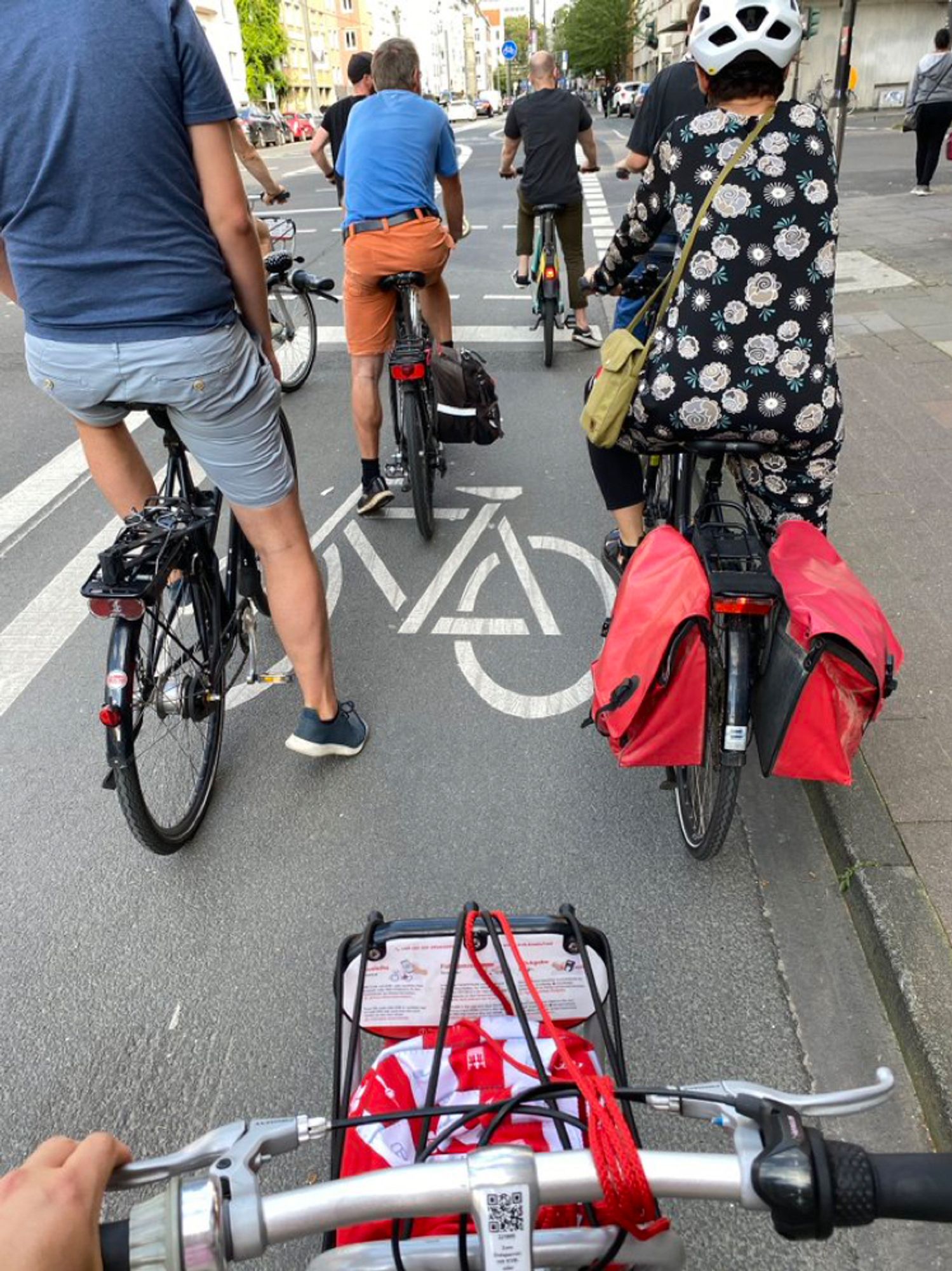 Köln Pop Up Radwege in der Innenstadt. Schnell und sicher am Ziel auf bestem Asphalt.