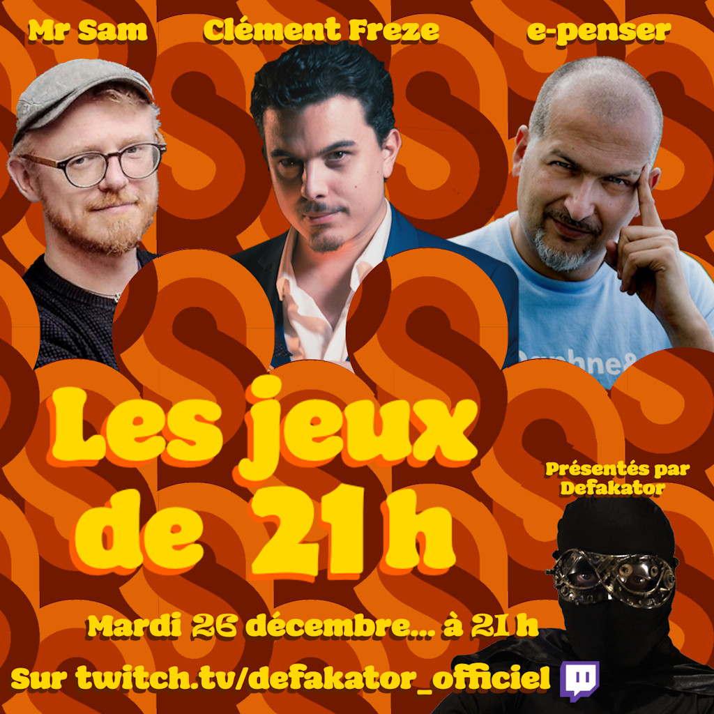 Les jeux de 21h sur Twitch, mardi 26 décembre à 21h